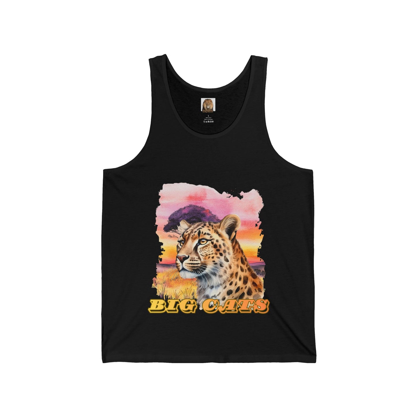 Women's Big Cats Cheetah Sunset Tank Top