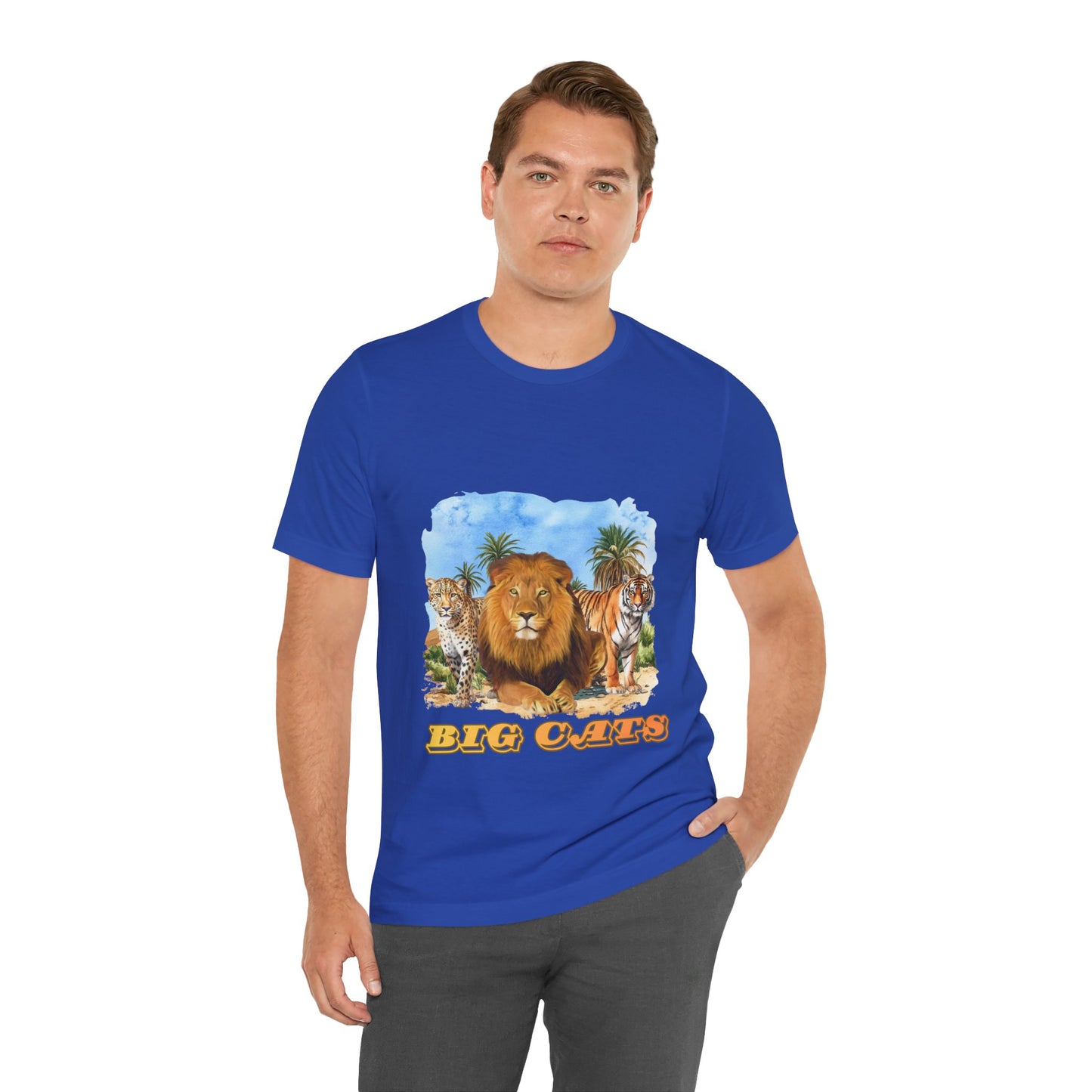 Men's Big Cats Trio Tee - Lion, Cheetah, and Tiger