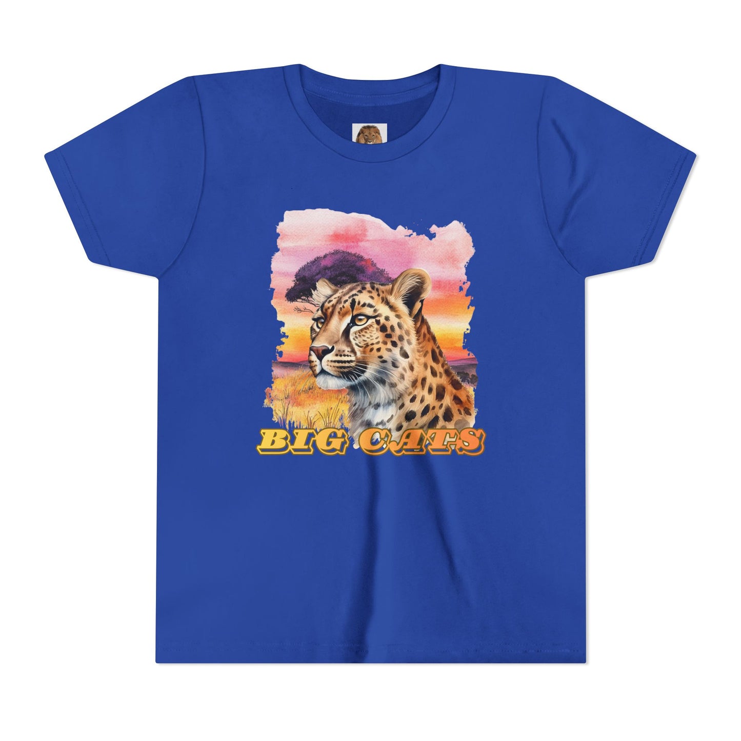 Girls Big Cats Cheetah Graphic Short Sleeve Tee