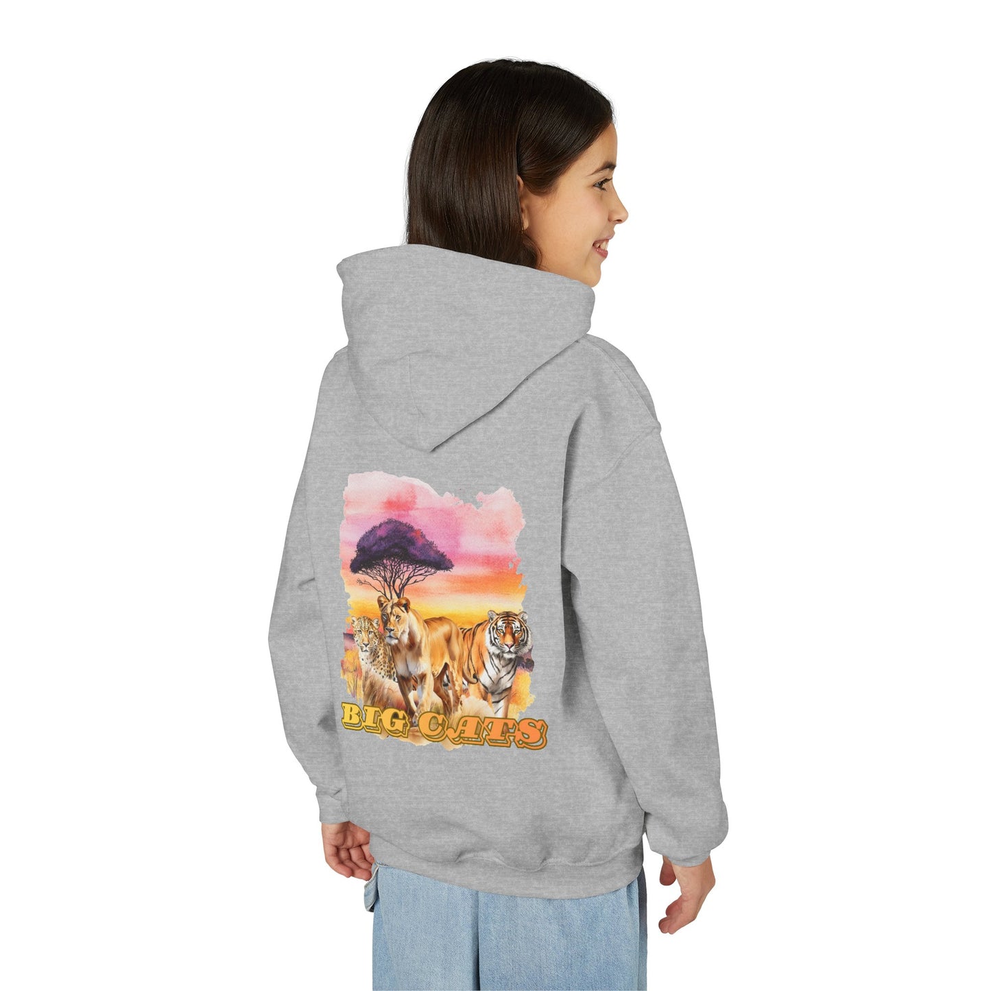 Girls Big Cats Trio Hooded Sweatshirt