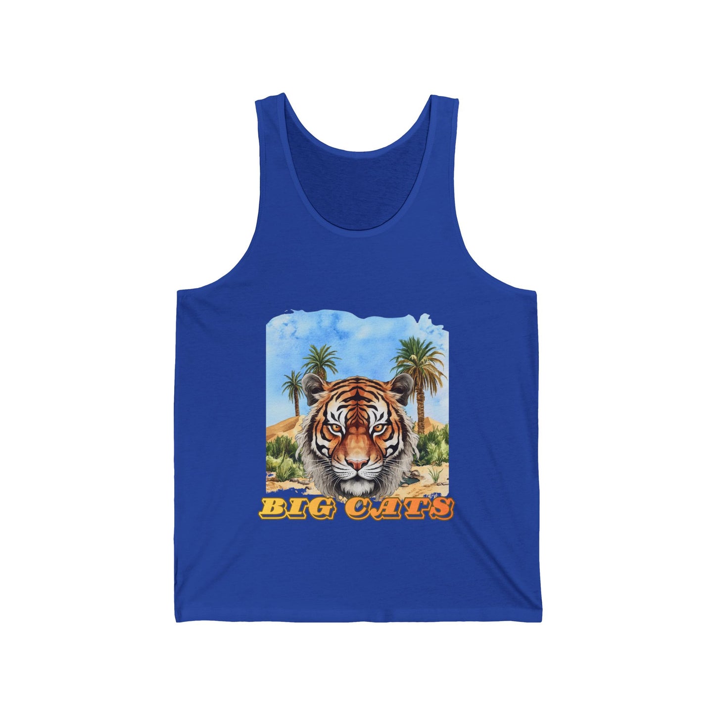 Men's Big Cats Tiger Head Tank Top