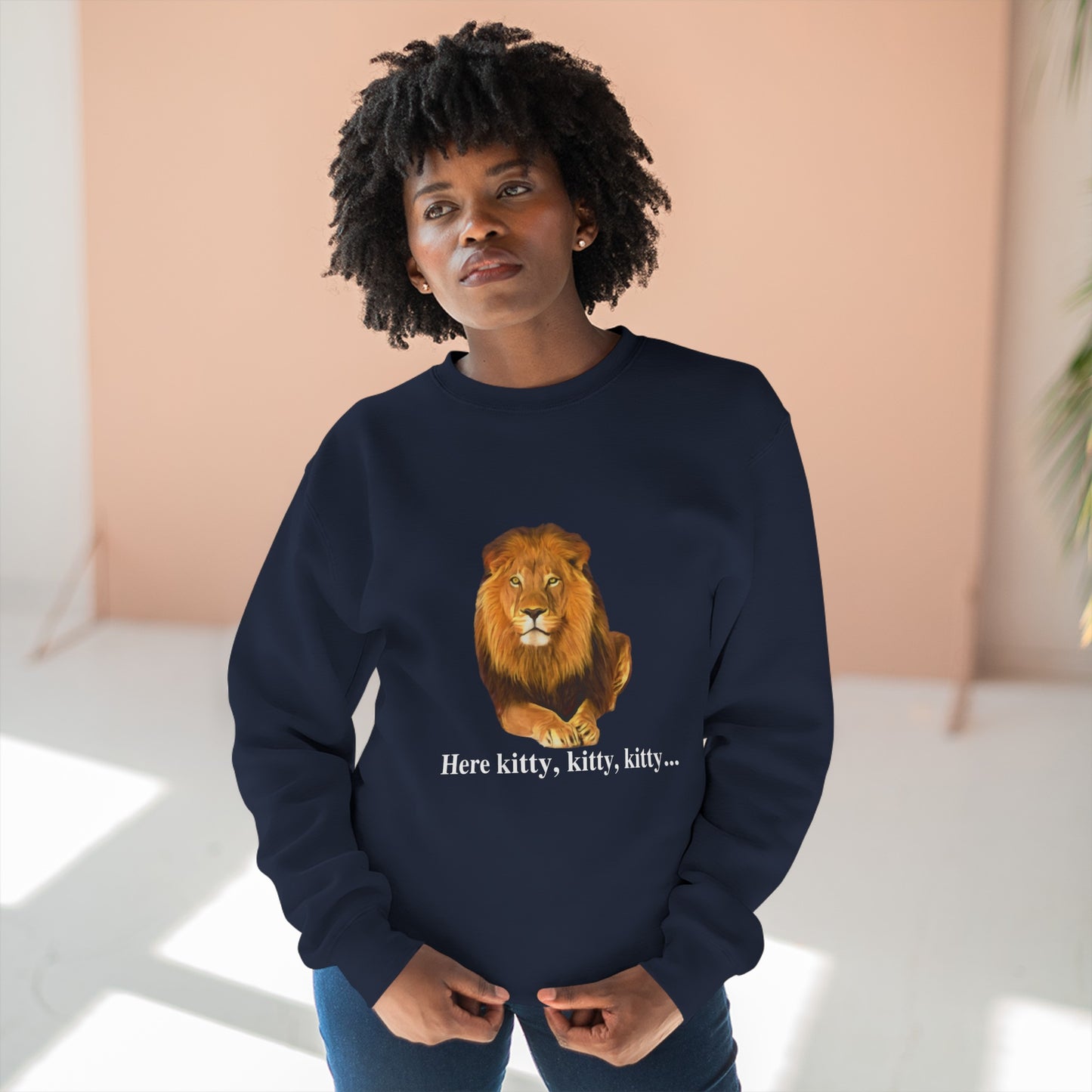 Unisex Premium Lion Big Cats Crewneck Sweatshirt