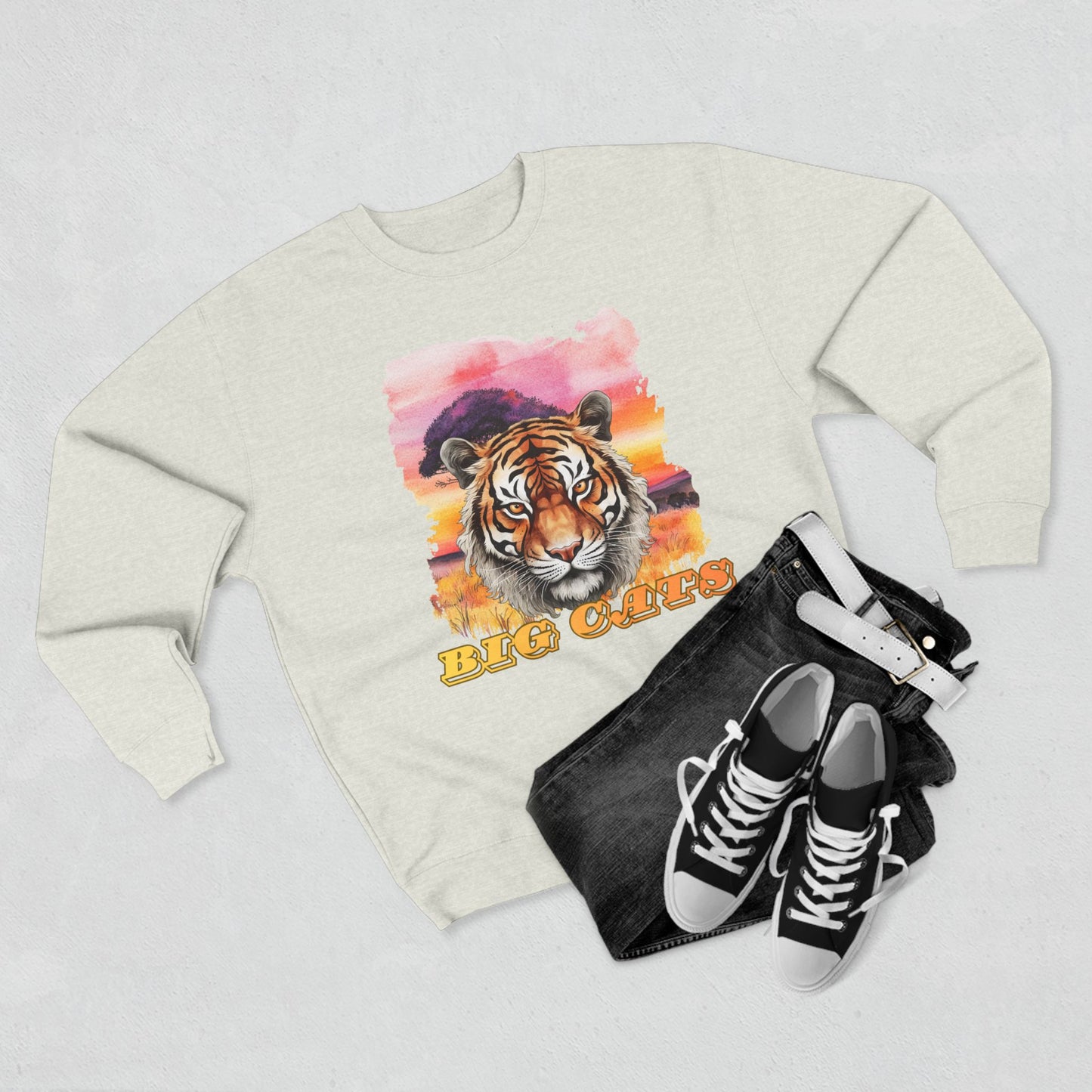 Women's Big Cats Tiger Premium Crewneck Sweatshirt
