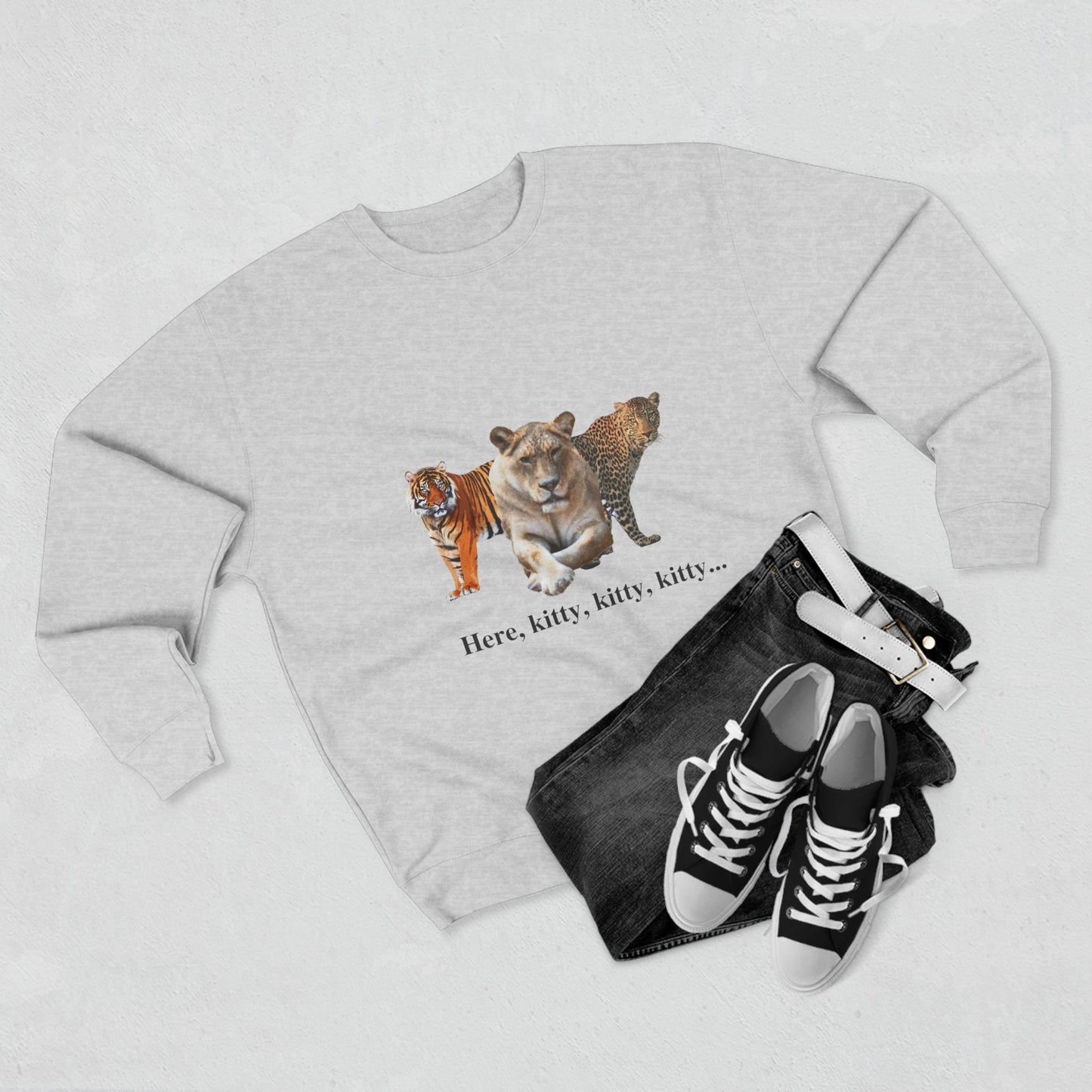 Unisex Premium Big Cats Lioness Crewneck Sweatshirt