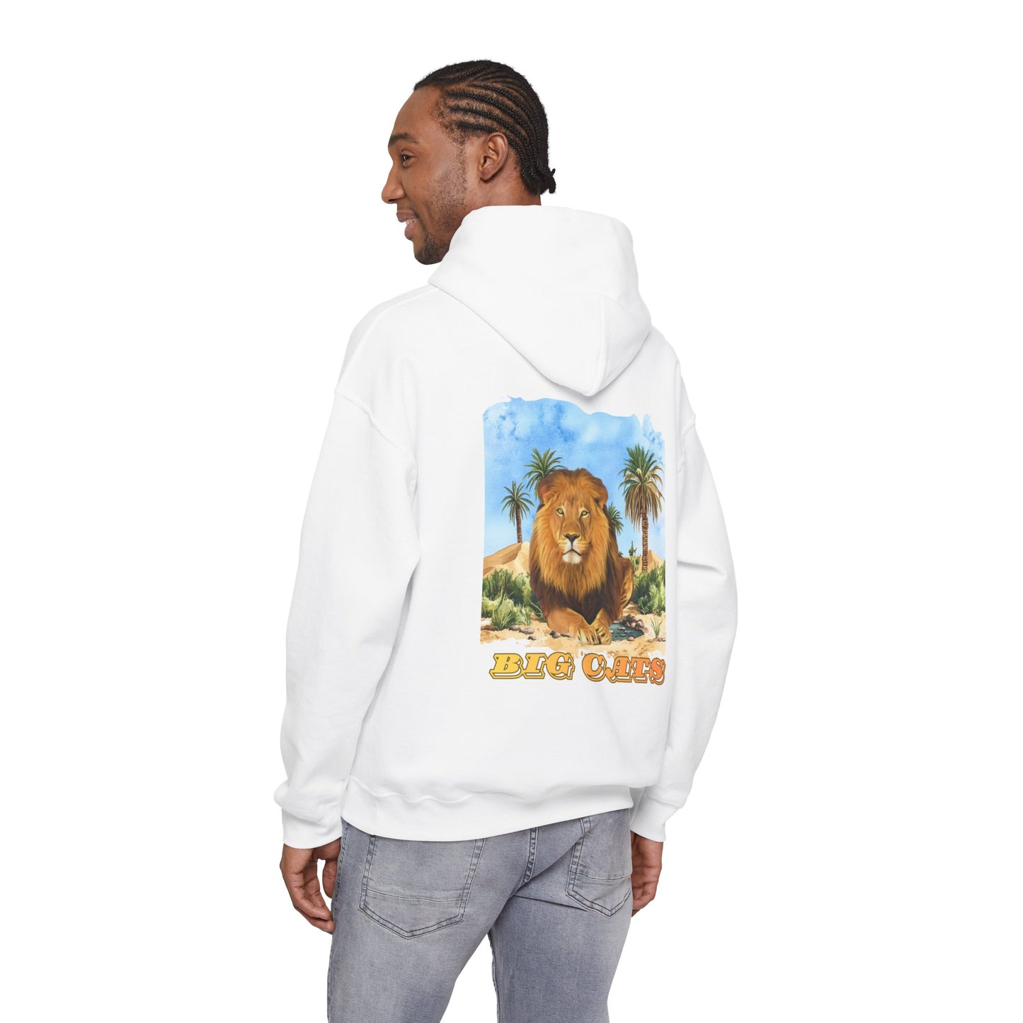 Men's Lion Big Cats Graphic Pullover Hoodie