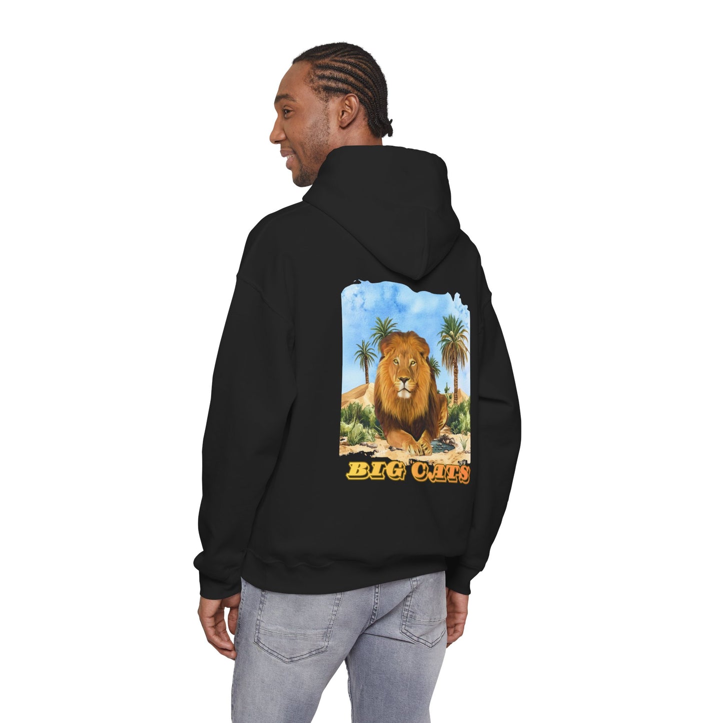 Men's Lion Big Cats Graphic Pullover Hoodie