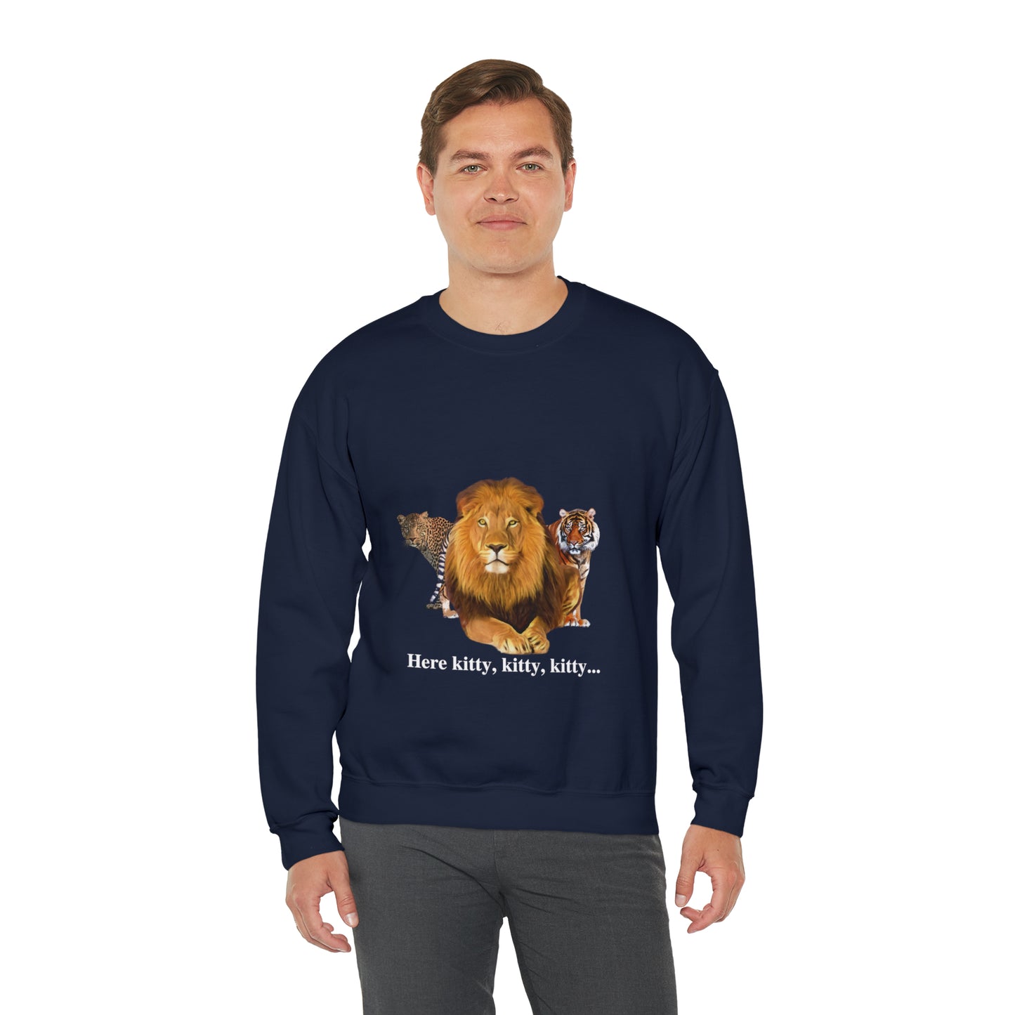 Unisex Big Cats Lion Crewneck Sweatshirt