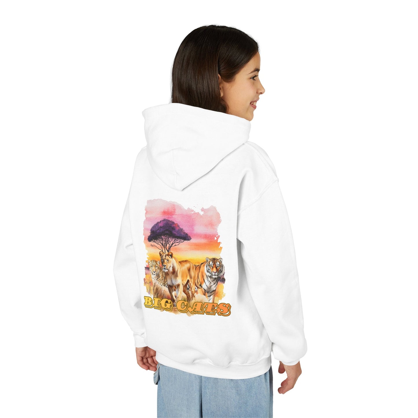 Girls Big Cats Trio Hooded Sweatshirt