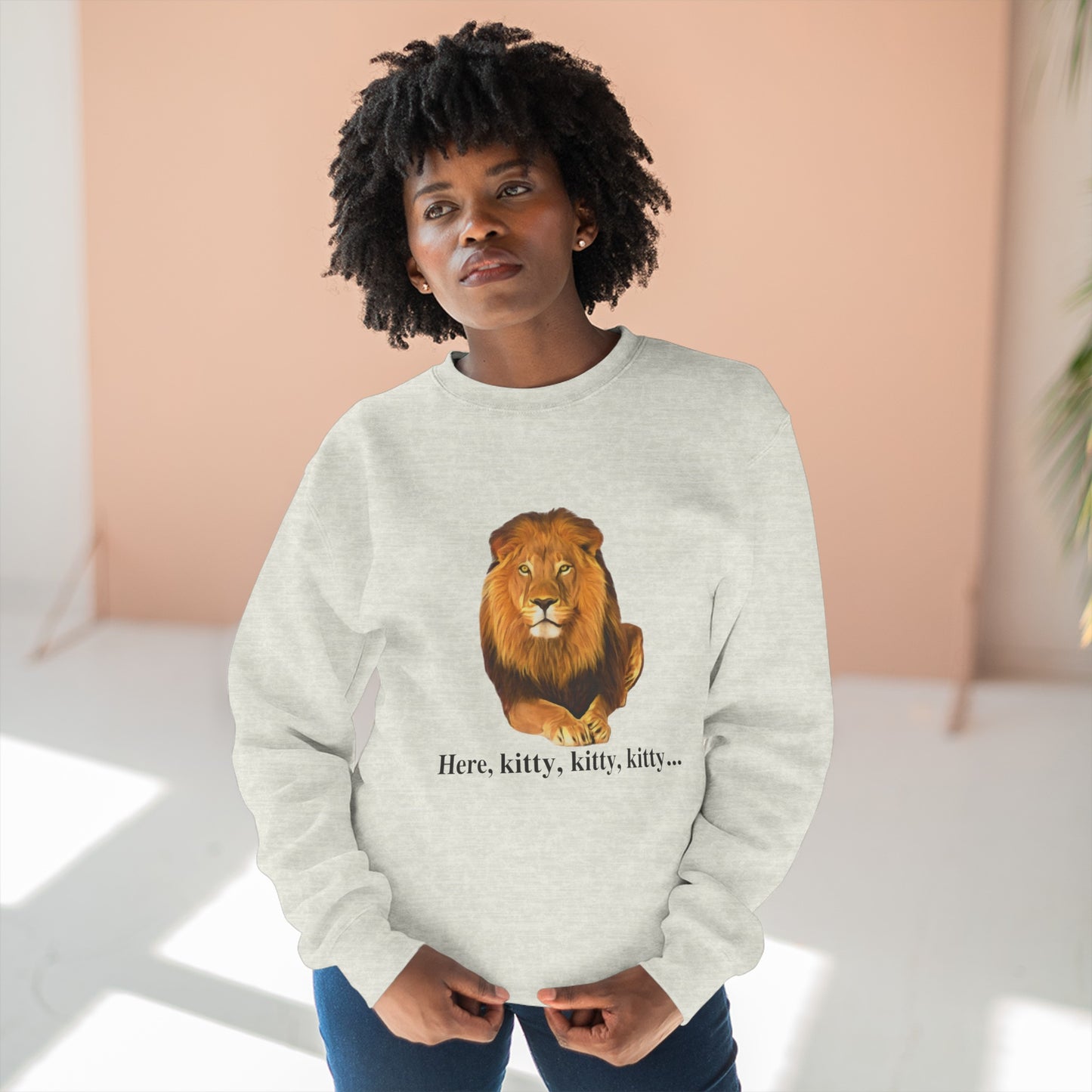 Unisex Premium Lion Big Cats Crewneck Sweatshirt