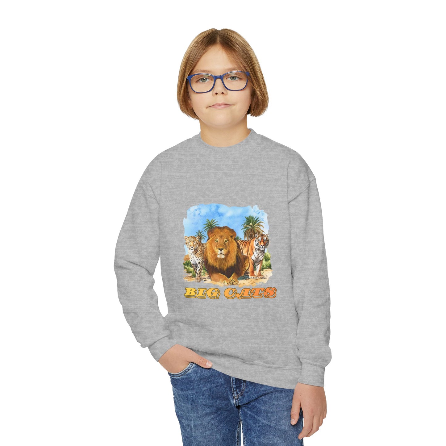 Youth Big Cats Crewneck Sweatshirt