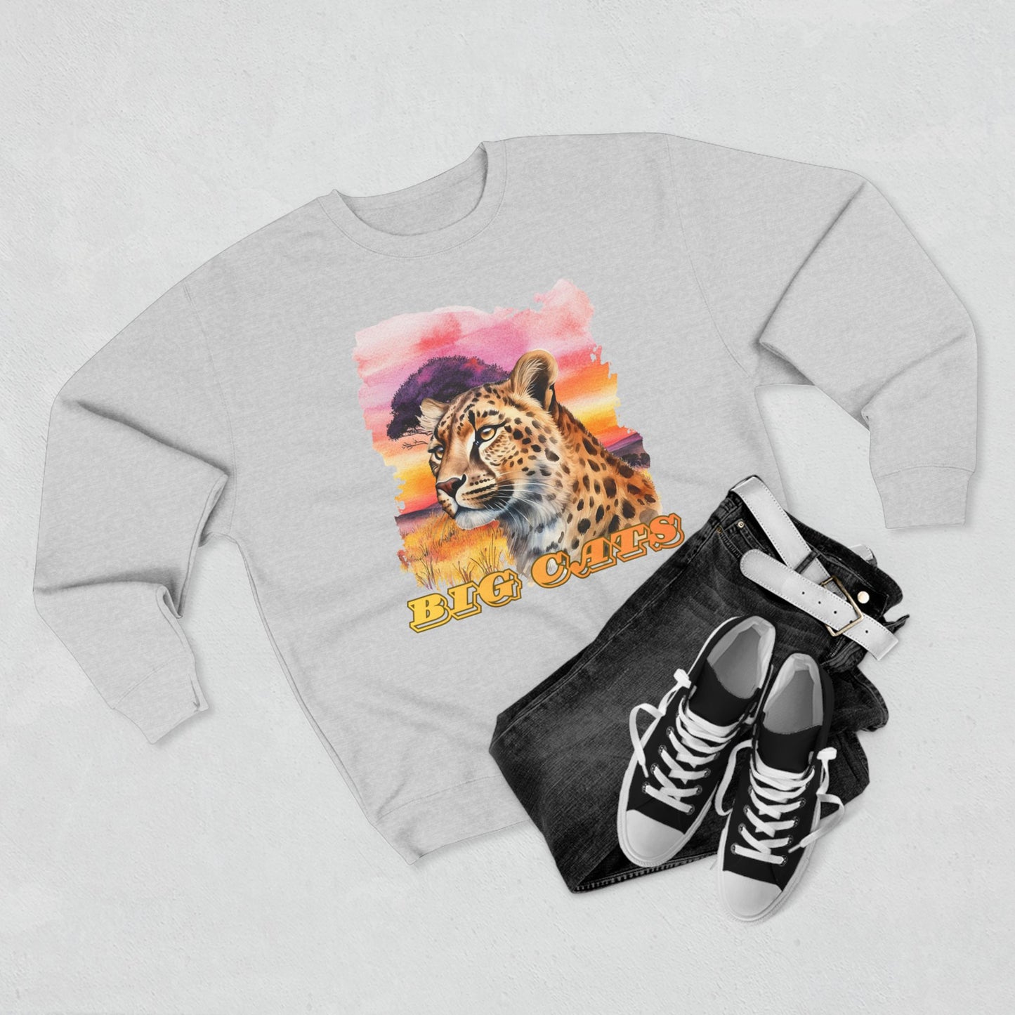 Women's Big Cats Cheetah Premium Crewneck Sweatshirt