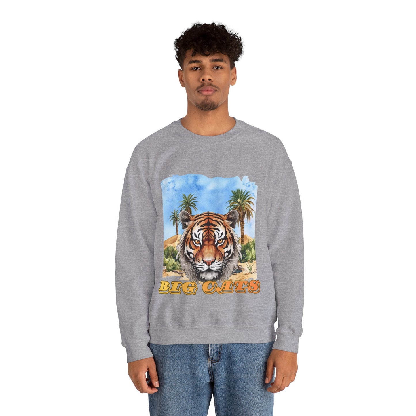 Men's Tiger Big Cats Crewneck Sweatshirt