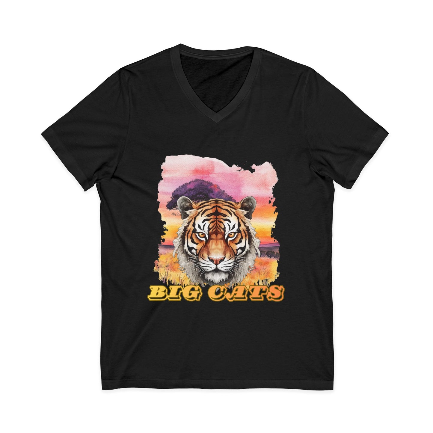 Women's Tiger Big Cats V-Neck Tee