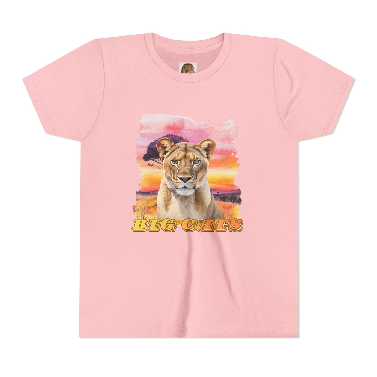Girls Big Cats Lioness Short Sleeve Tee