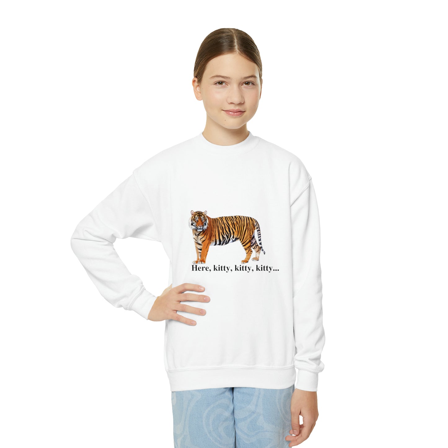 Youth Tiger Big Cats Crewneck Sweatshirt