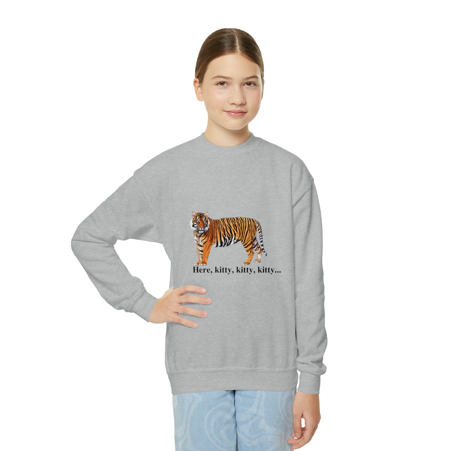 Youth Tiger Big Cats Crewneck Sweatshirt