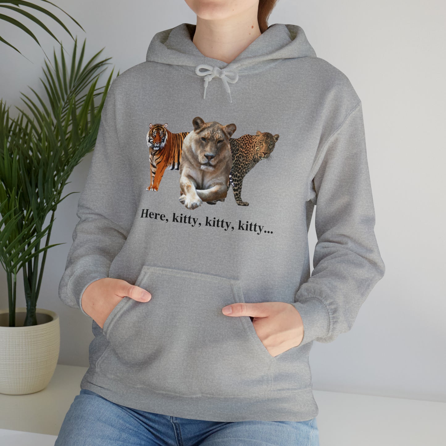 Unisex Big Cats Lioness Hooded Sweatshirt