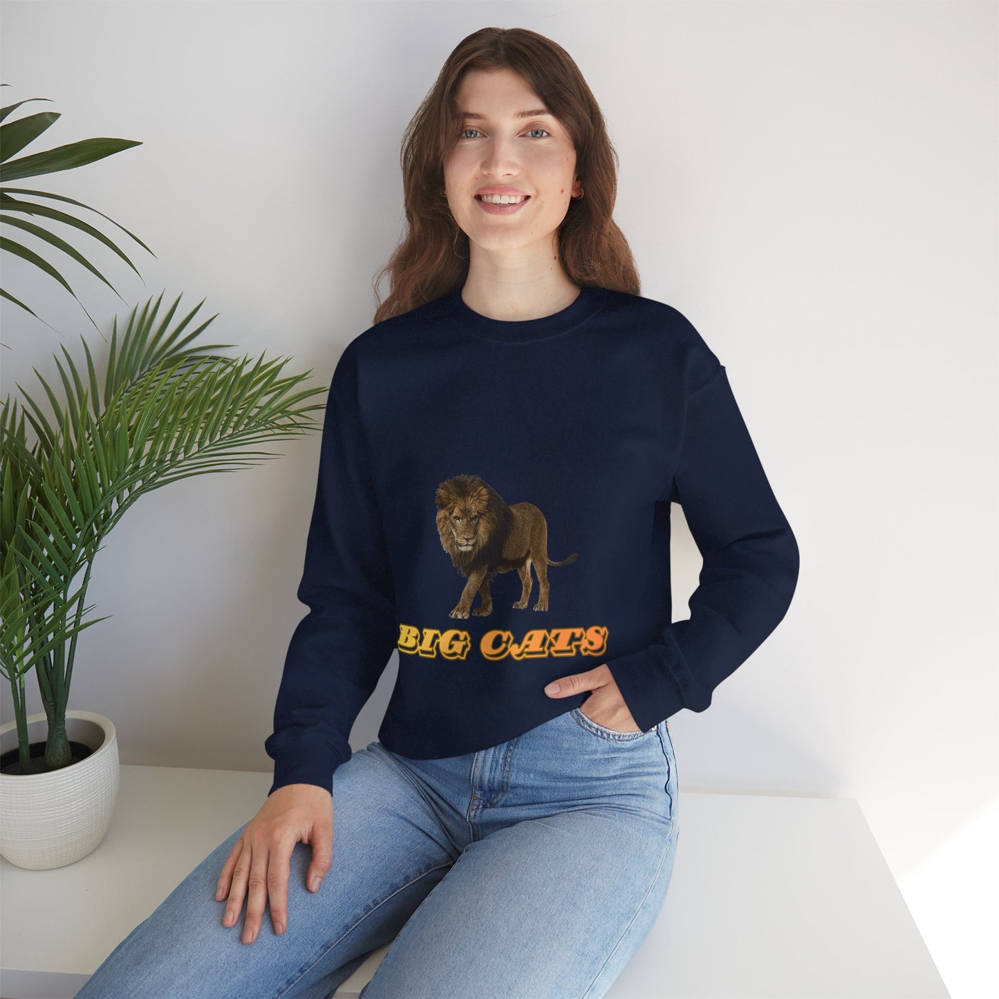 Unisex Lion Big Cats Crewneck Sweatshirt