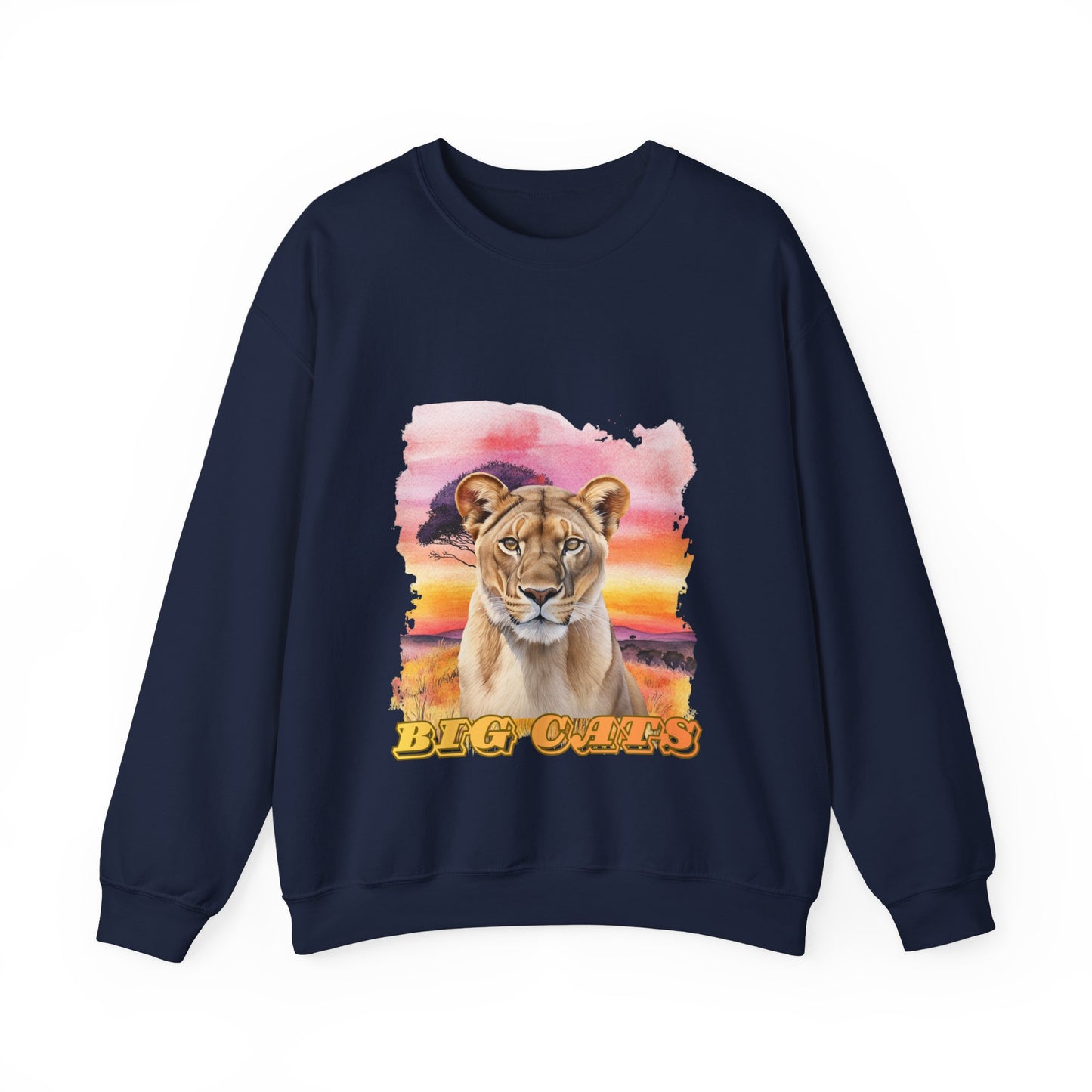 Women's Lioness Big Cats Sunset Crewneck Sweatshirt