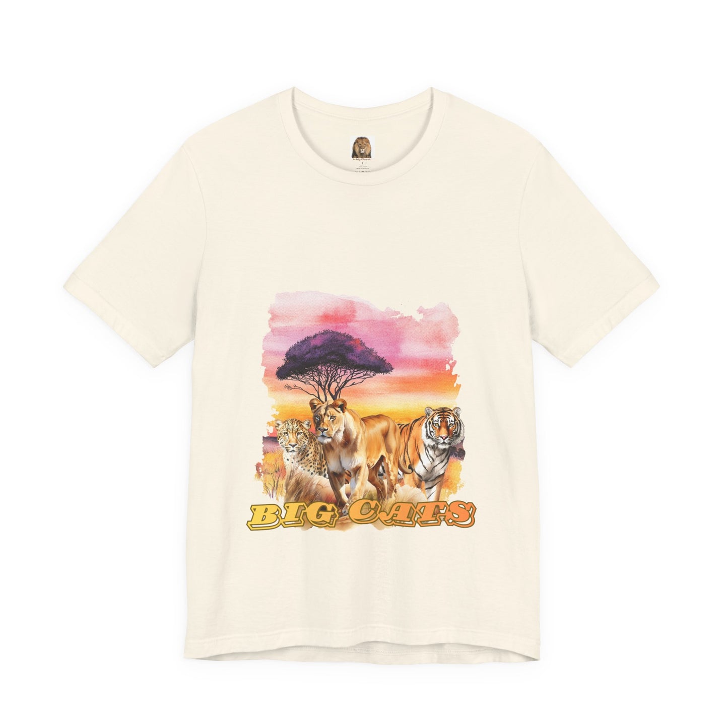 Women's Big Cats Trio T-Shirt - Cheetah, Lioness, and Tiger