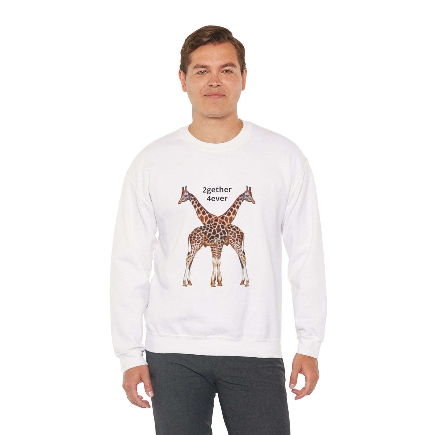 Giraffe Love Crewneck Sweatshirt for Animal Lovers
