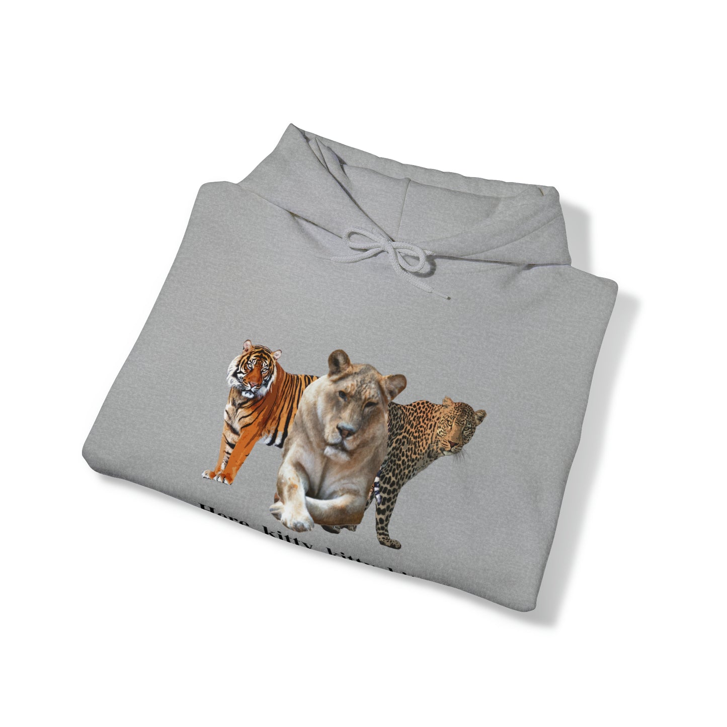 Unisex Big Cats Lioness Hooded Sweatshirt