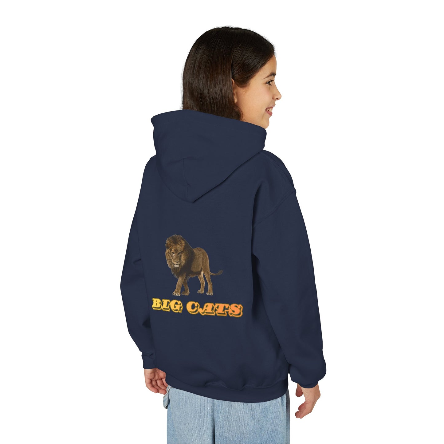 Youth Lion Big Cats Hooded Sweatshirt