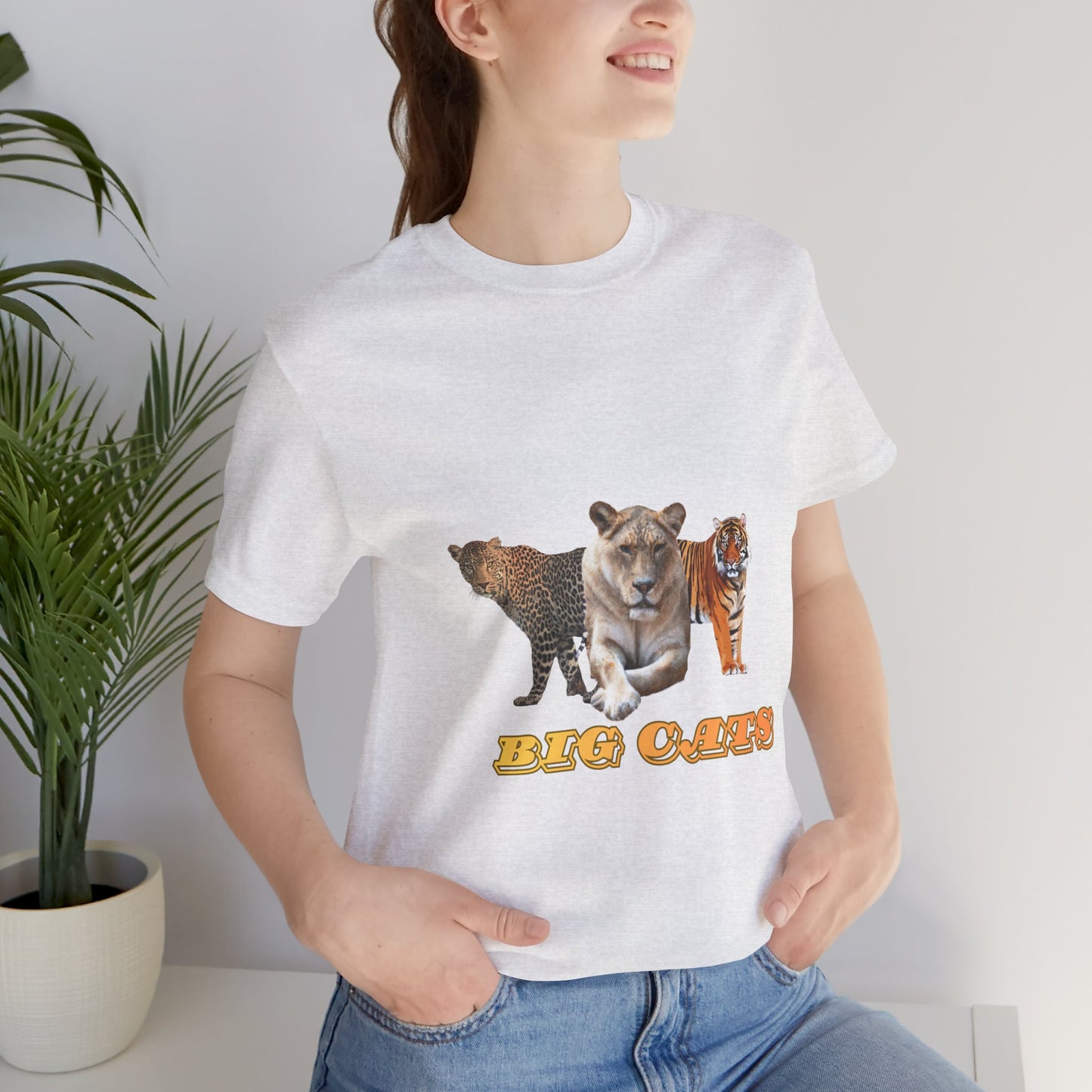 Unisex Big Cats Lioness Short Sleeve Tee