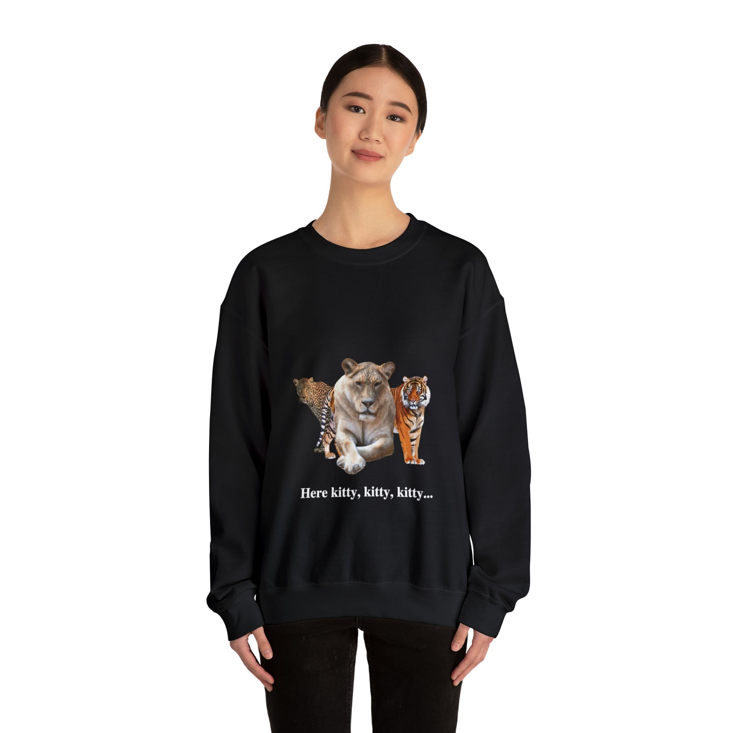 Unisex Big Cats Lioness Crewneck Sweatshirt