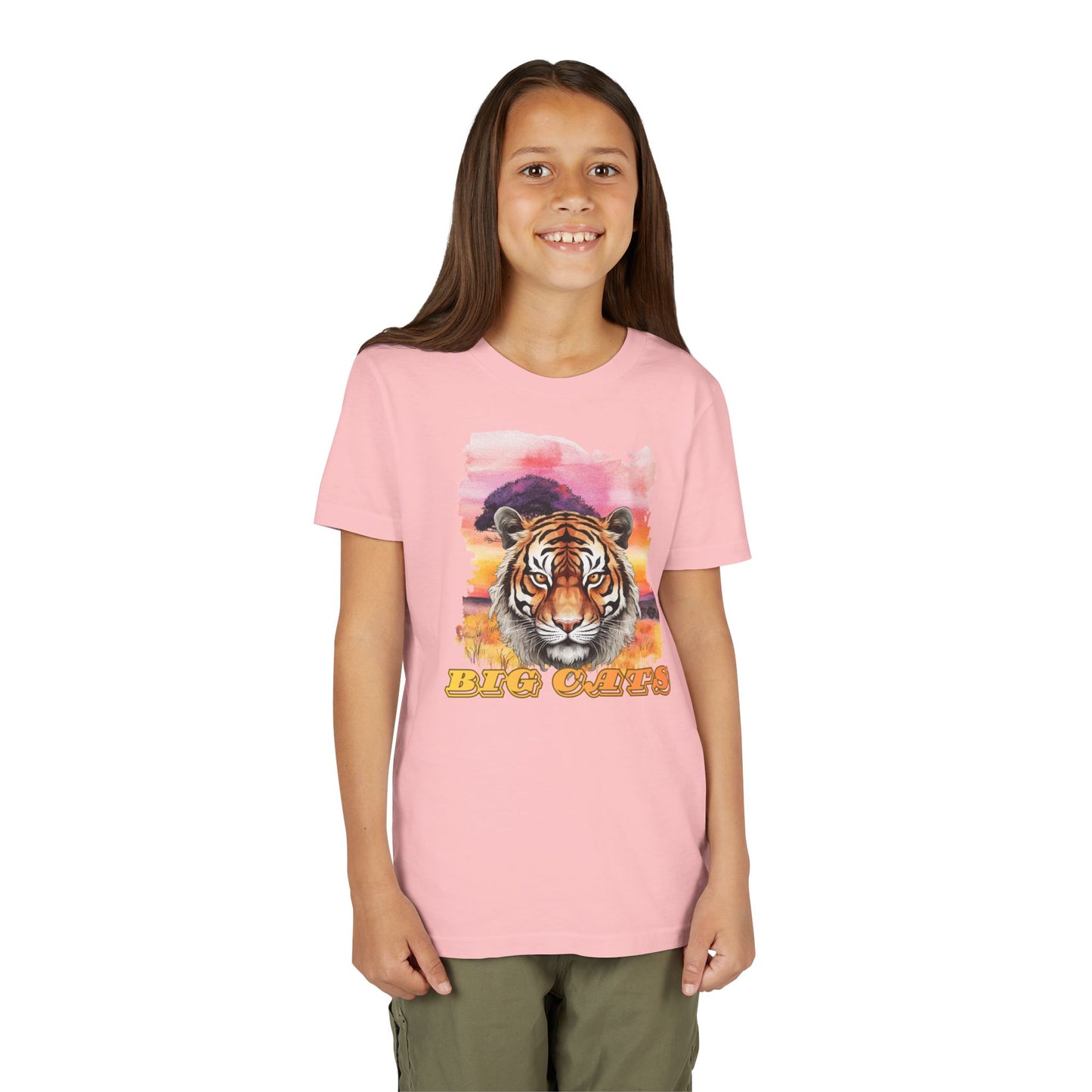 Girl's Tiger Big Cats Short Sleeve Tee