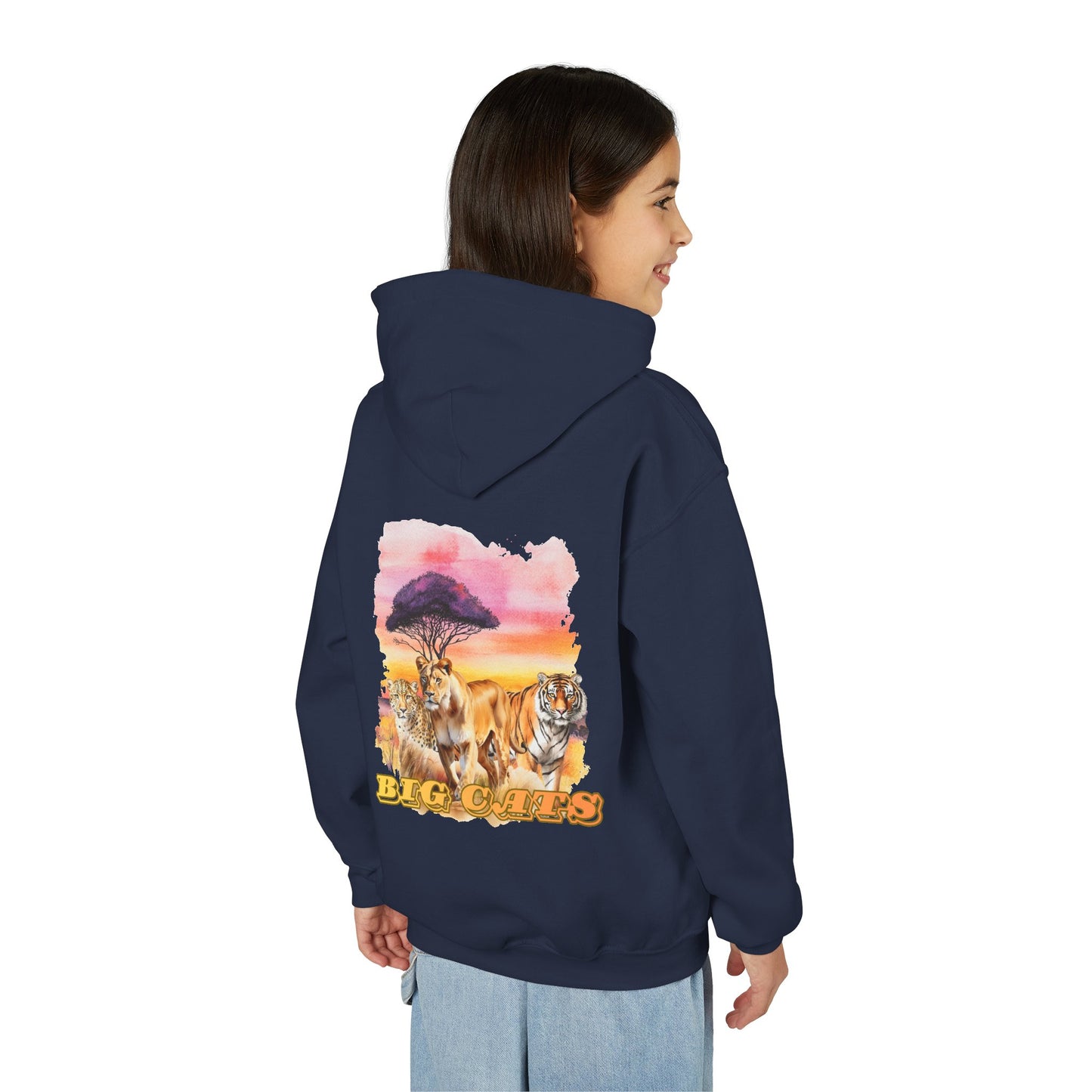 Girls Big Cats Trio Hooded Sweatshirt