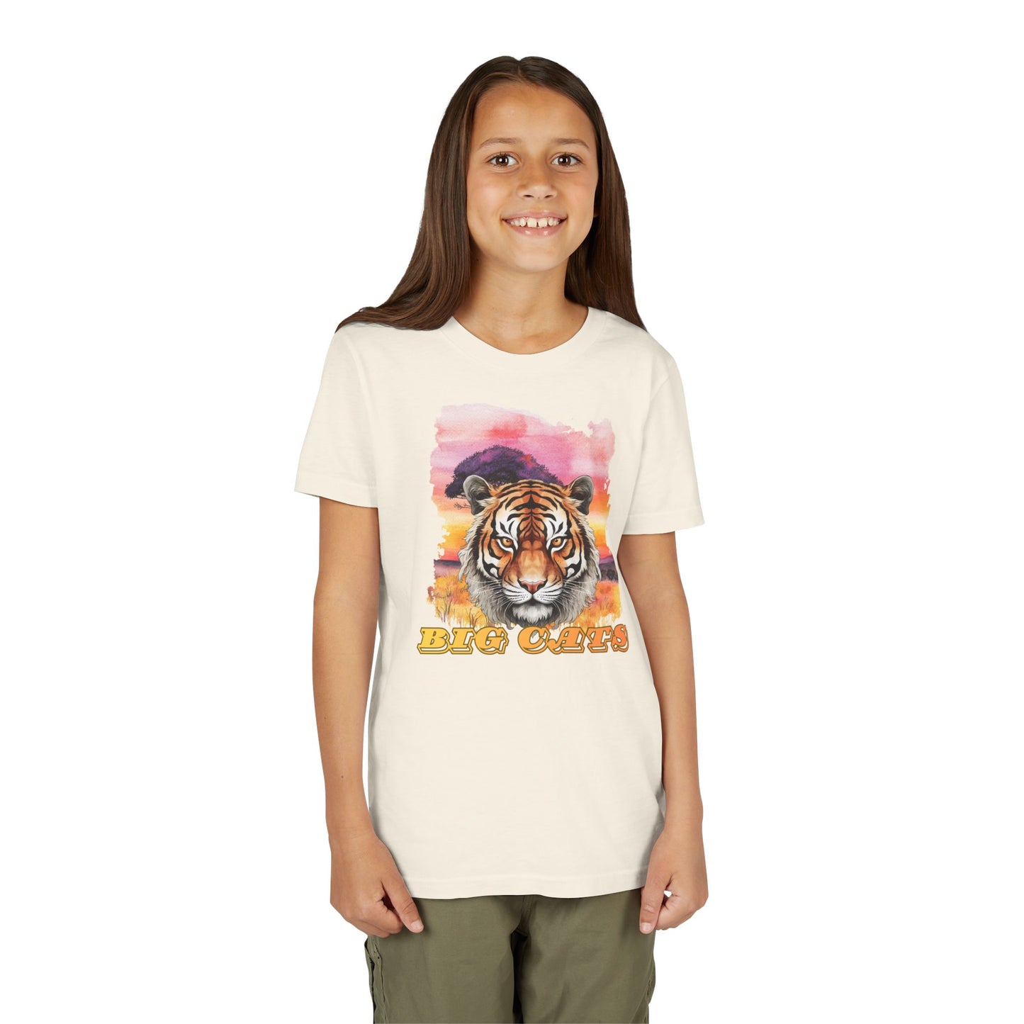 Girl's Tiger Big Cats Short Sleeve Tee