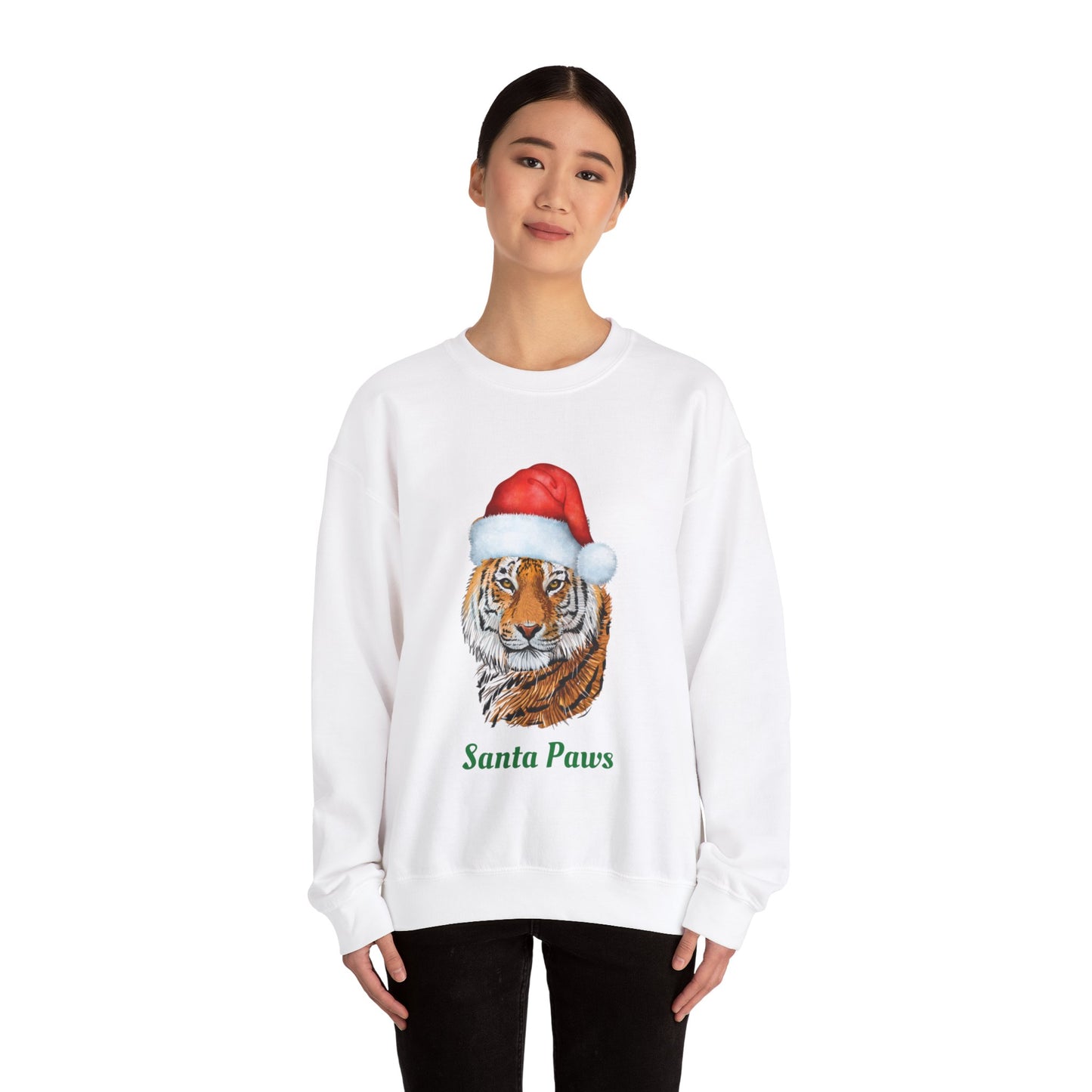 Unisex Tiger Santa Crewneck Sweatshirt