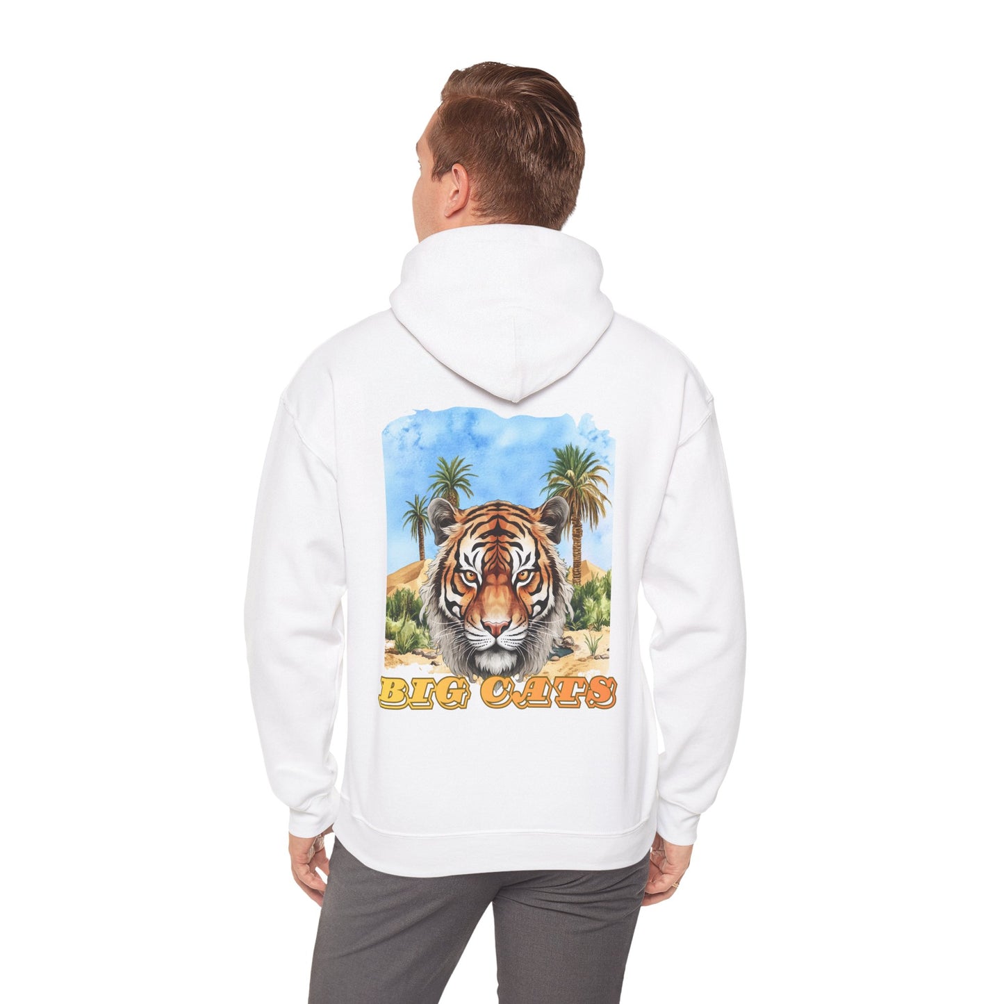 Mens Tiger "Big Cats" Pullover Hooded Sweatshirt