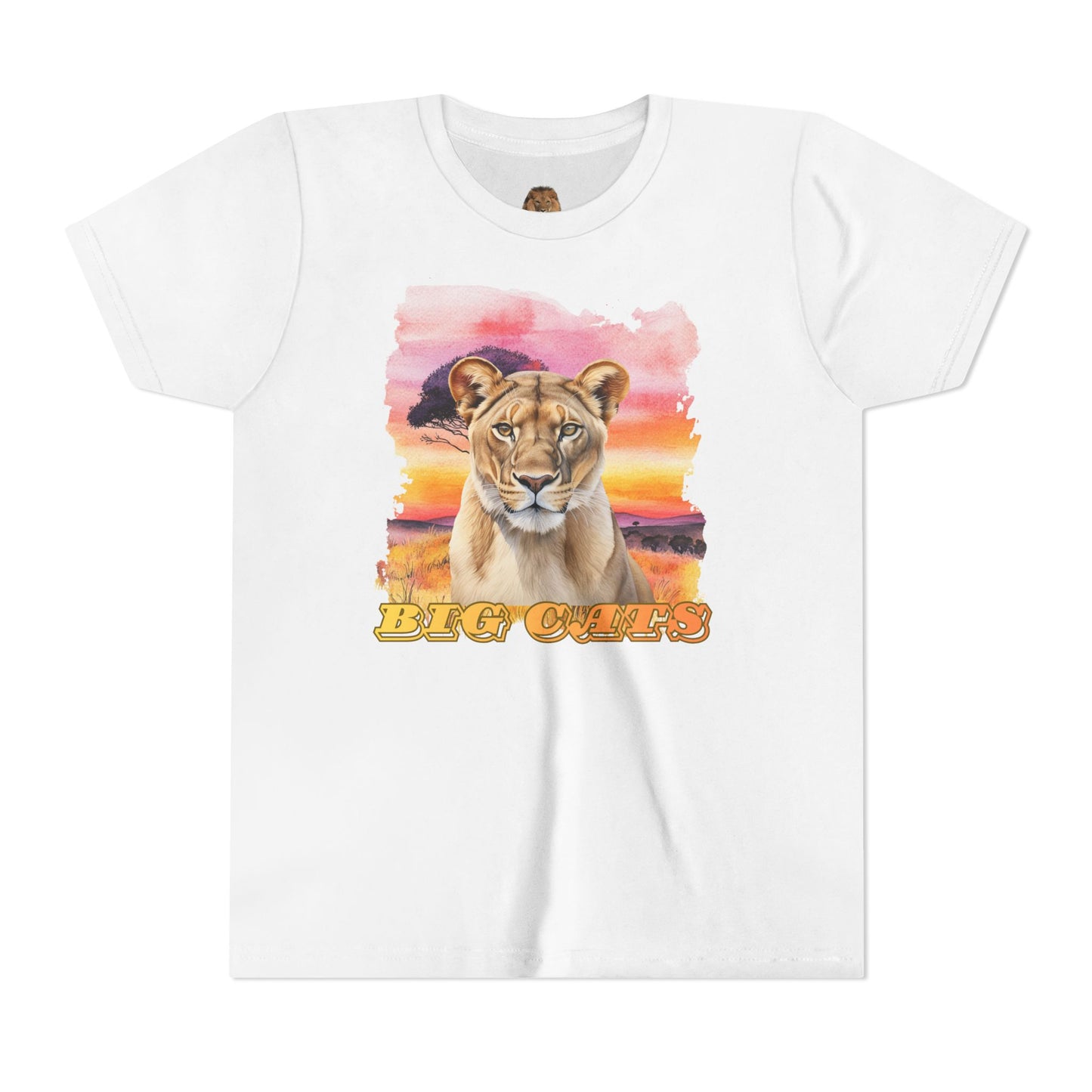 Girl's Lioness Big Cats Short Sleeve Tee