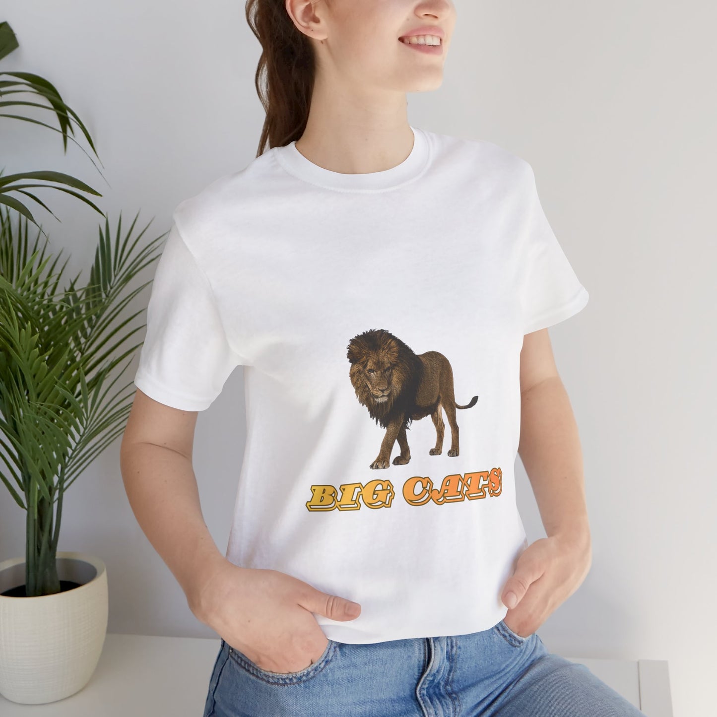 Unisex Lion Big Cats Short Sleeve Tee