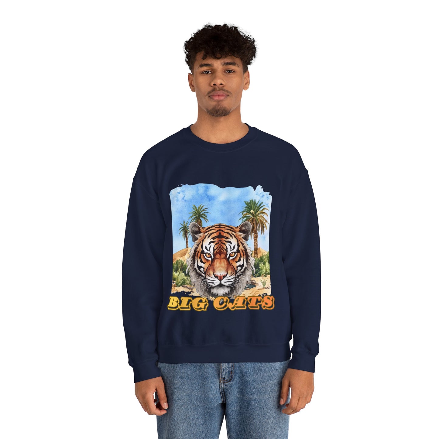 Men's Tiger Big Cats Crewneck Sweatshirt