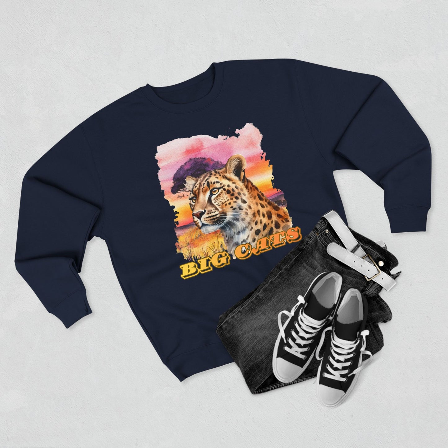 Women's Big Cats Cheetah Premium Crewneck Sweatshirt