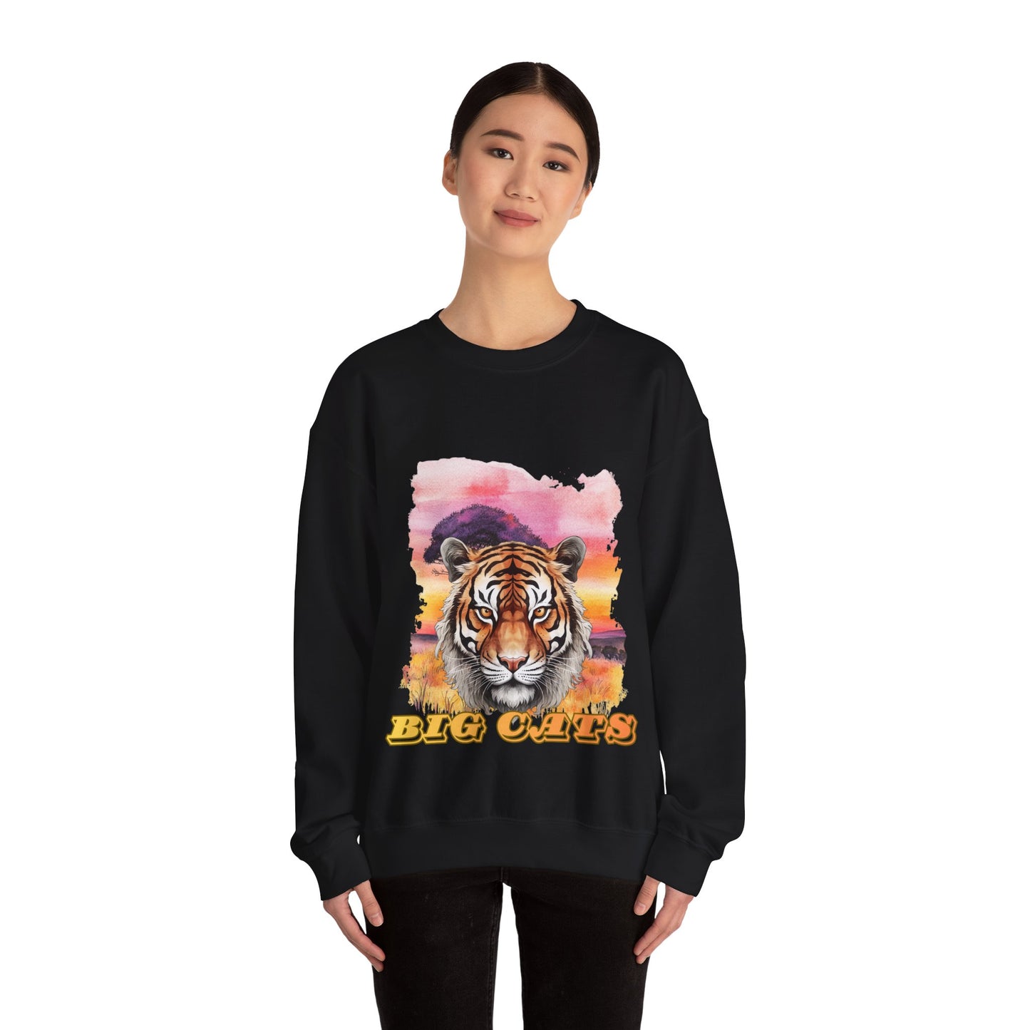 Women's Big Cats Tiger Crewneck Sweatshirt
