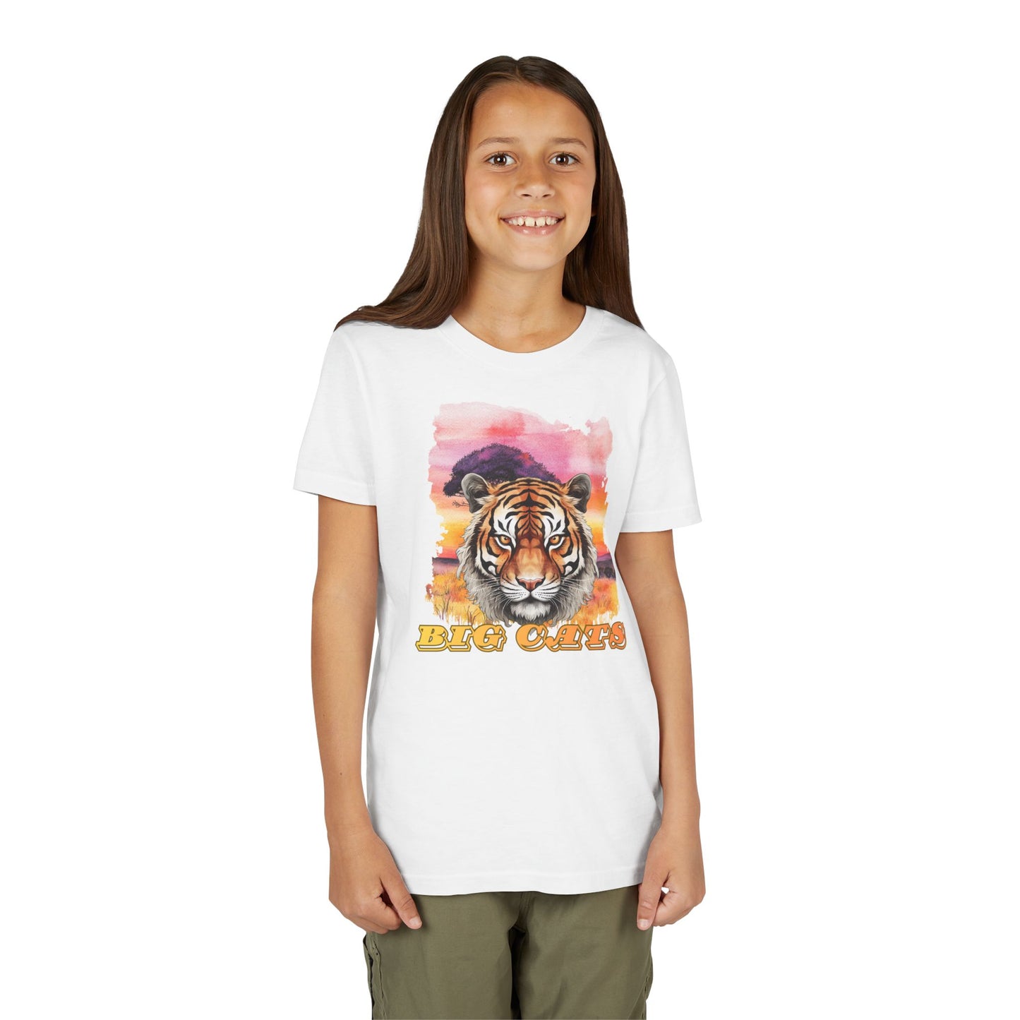 Girl's Tiger Big Cats Short Sleeve Tee