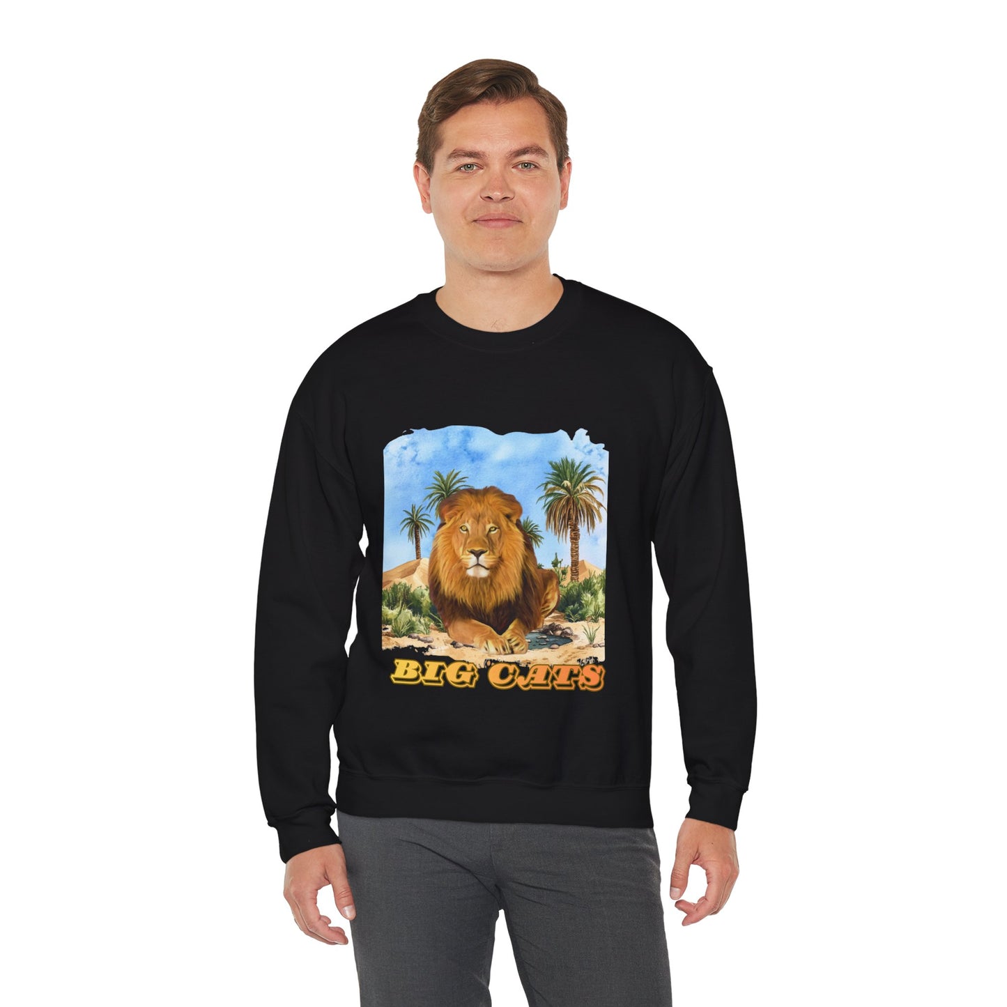 Men's Big Cats Lion Crewneck Sweatshirt