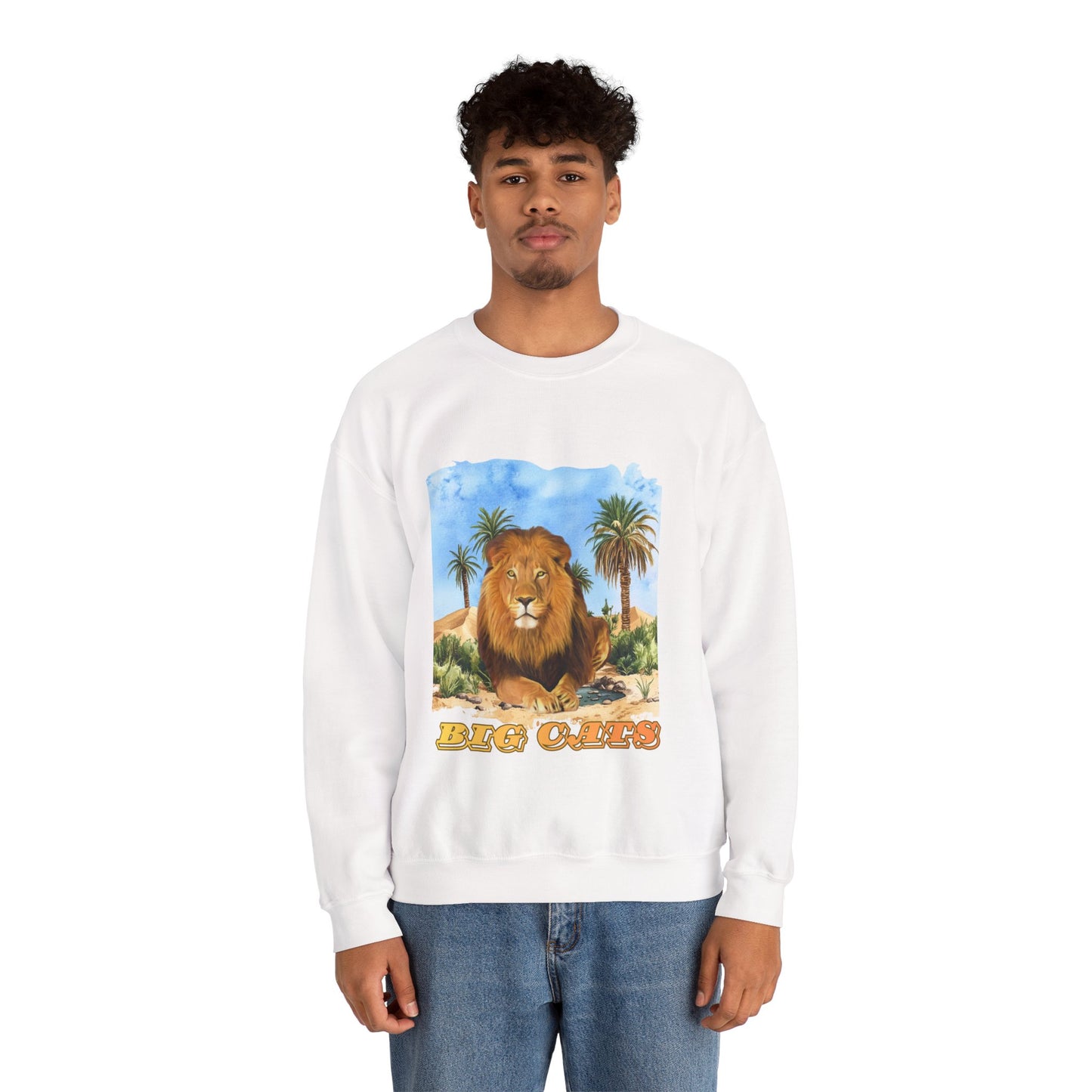 Men's Big Cats Lion Crewneck Sweatshirt
