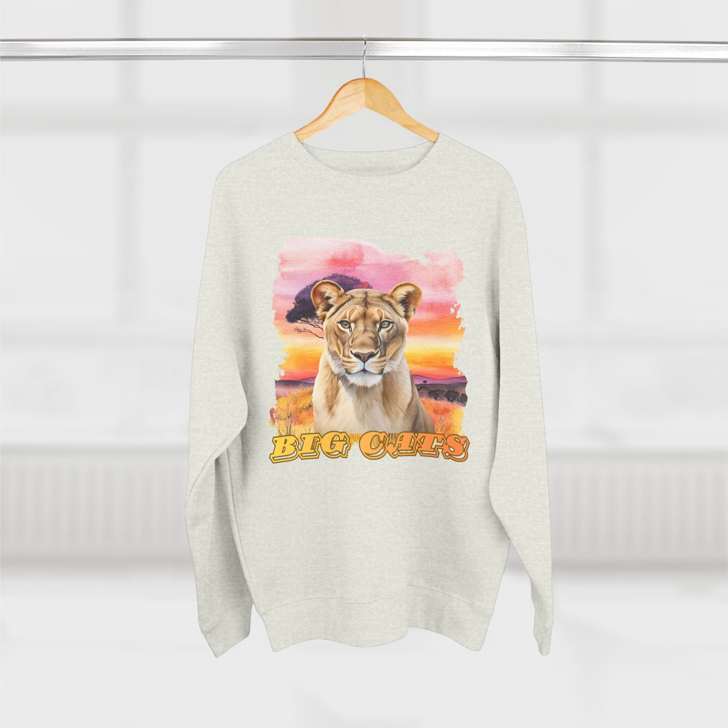 Women's Big Cats Lioness Premium Crewneck Sweatshirt