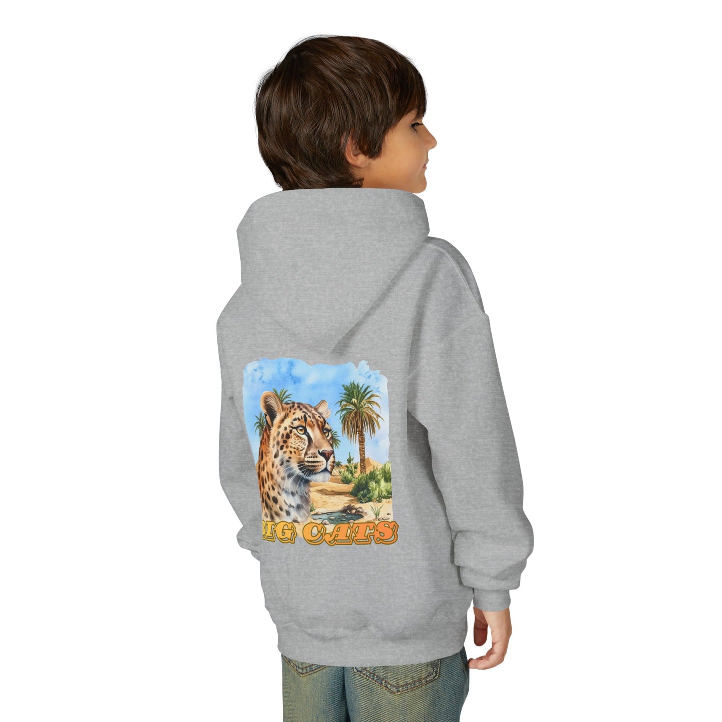 Boys Big Cats Cheetah Hooded Sweatshirt