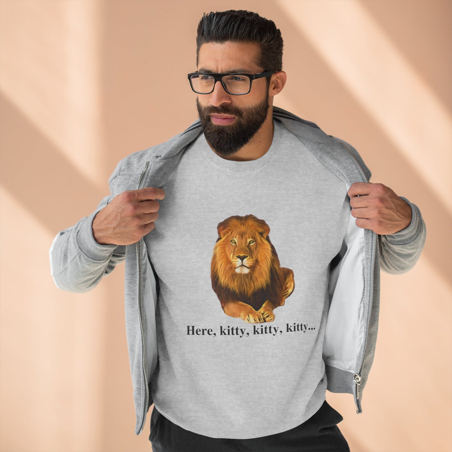 Unisex Premium Lion Big Cats Crewneck Sweatshirt