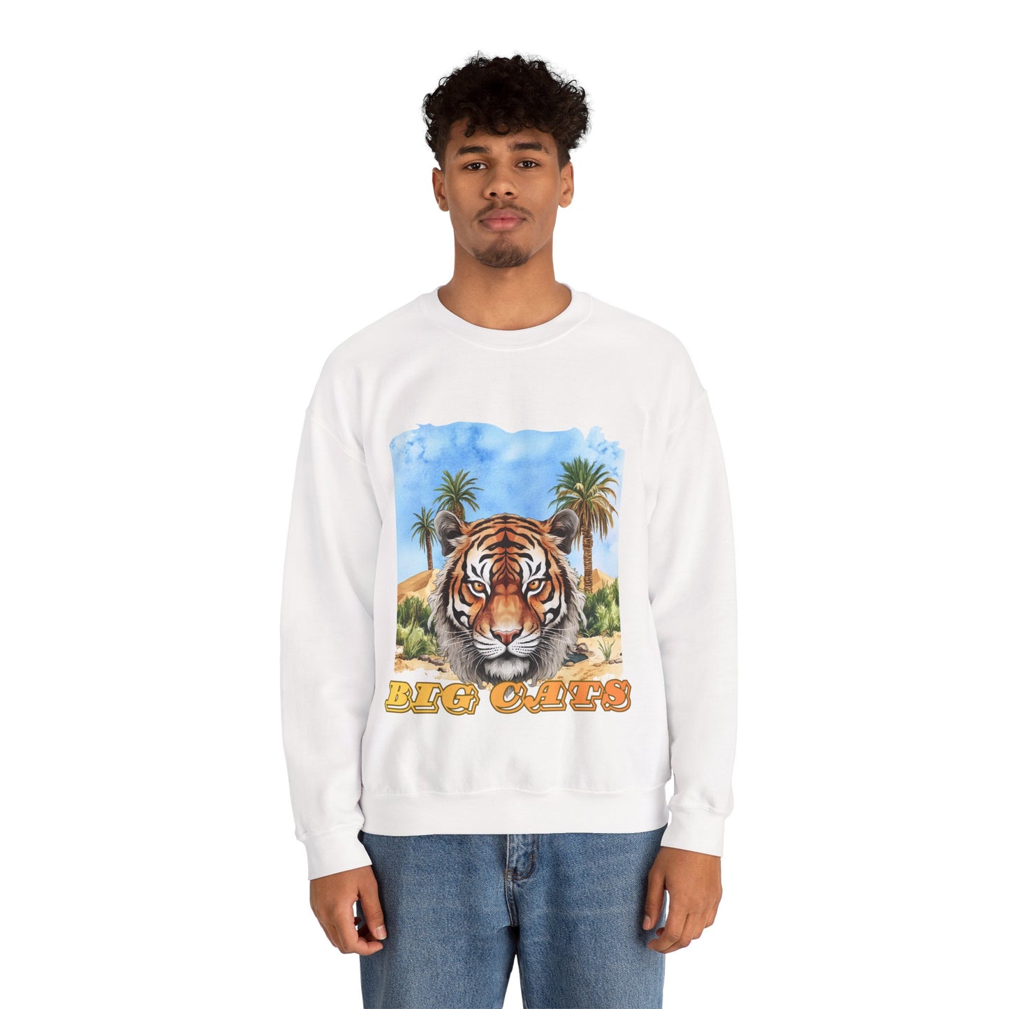 Men's Tiger Big Cats Crewneck Sweatshirt