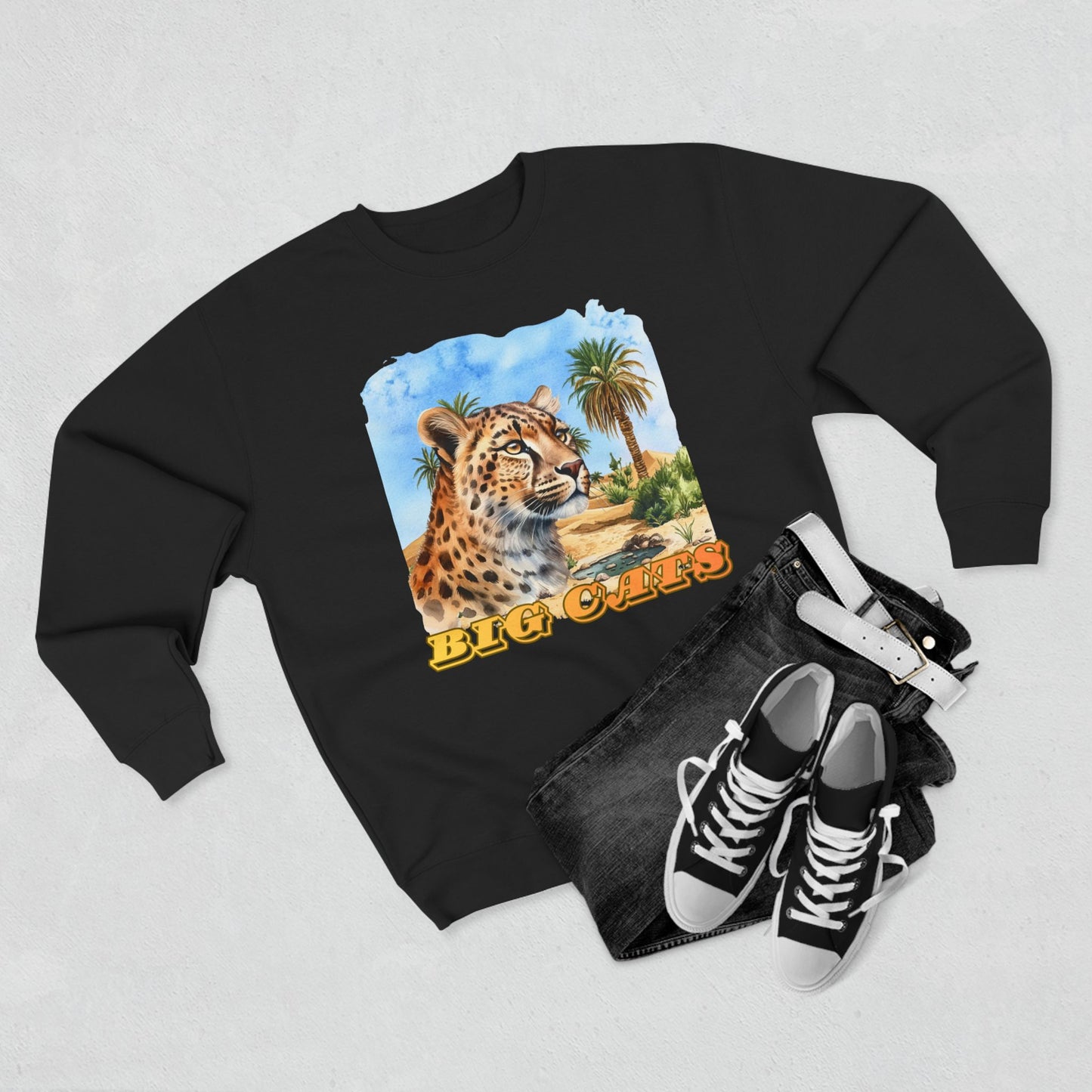 Men's Big Cats Cheetah Premium Crewneck Sweatshirt