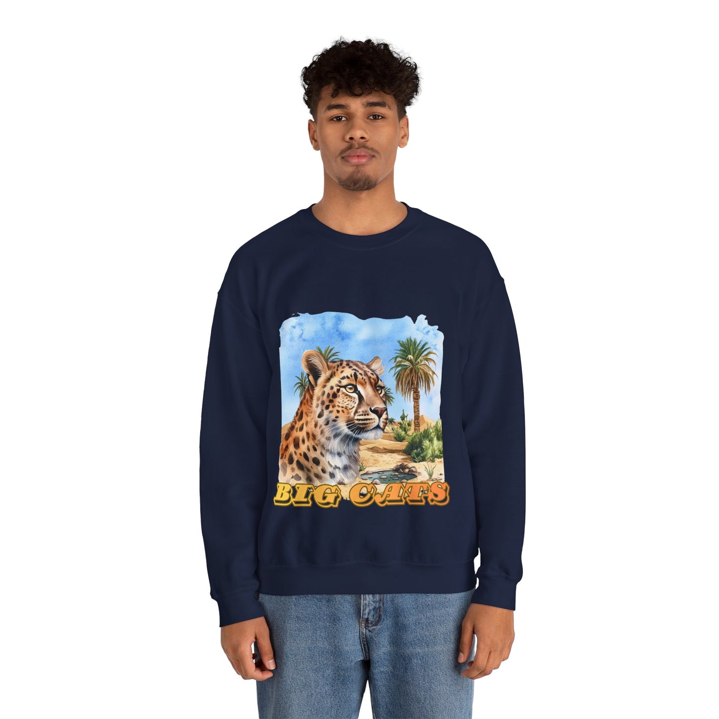 Men's Big Cats Cheetah Crewneck Sweatshirt