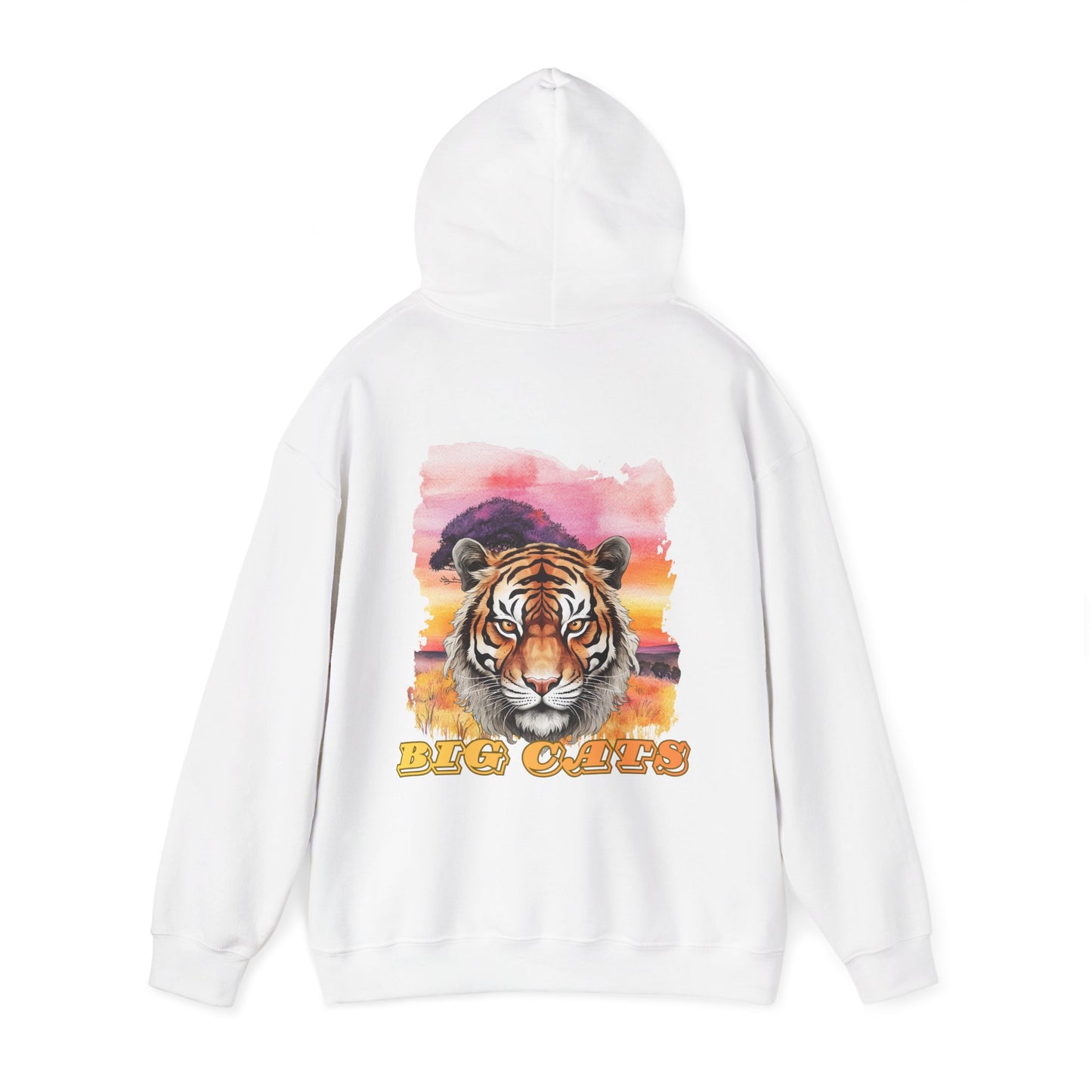Womens Big Cats Tiger Hooded Sweatshirt