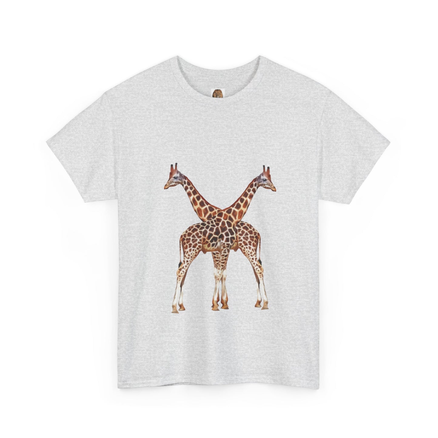 Giraffe Love Unisex Crew Neck Tee - Casual Wear For Animal Lovers